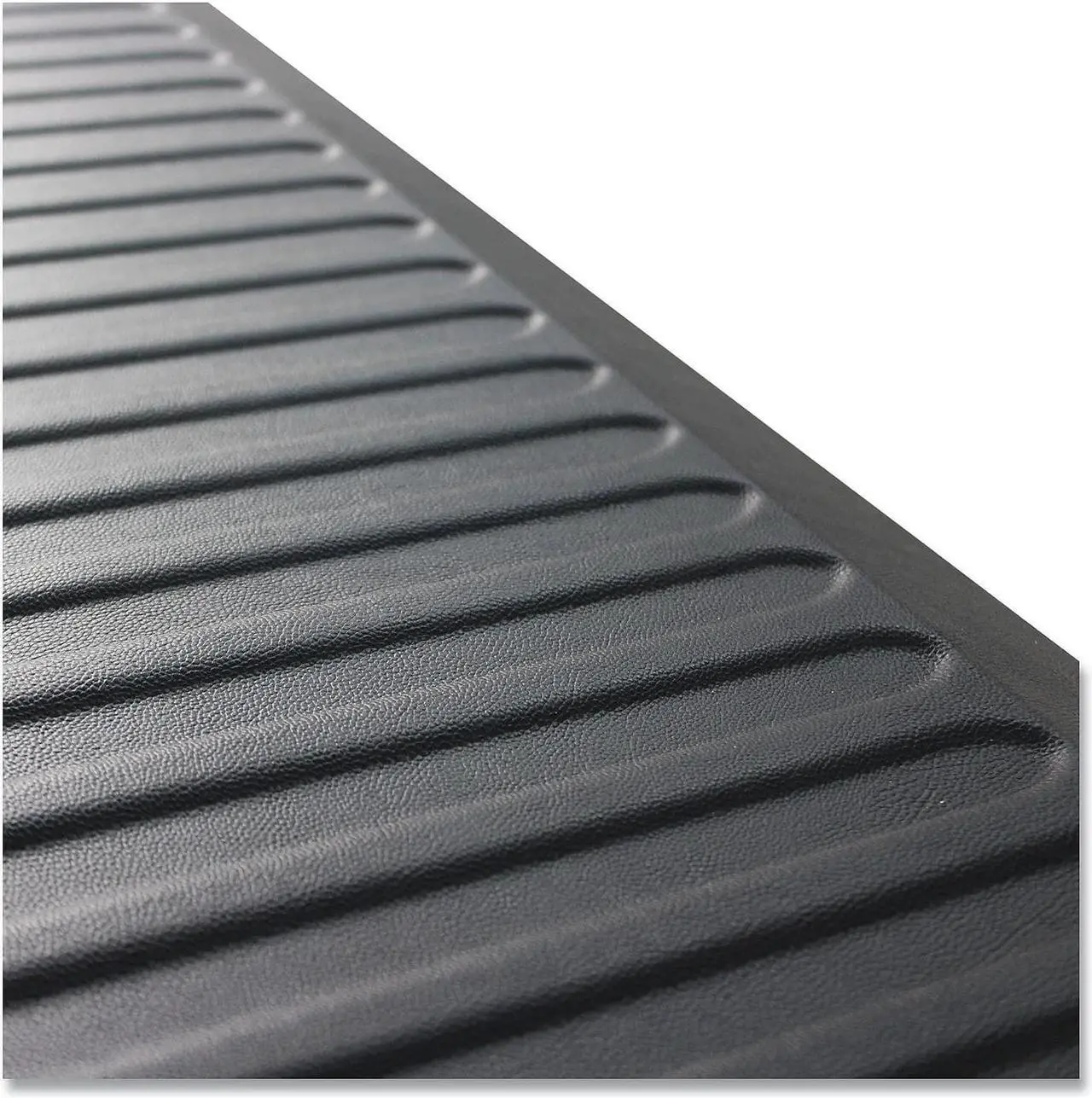 Alt view image 15 of 20 - Floortex FCA2471XVBK AFS-TEX 6000 Active Anti-fatigue Mat, Counter, Stand-up Desk, Workstation, Reception - 24" Length x 12" Width - Polyvinyl Chloride (PVC) - Black