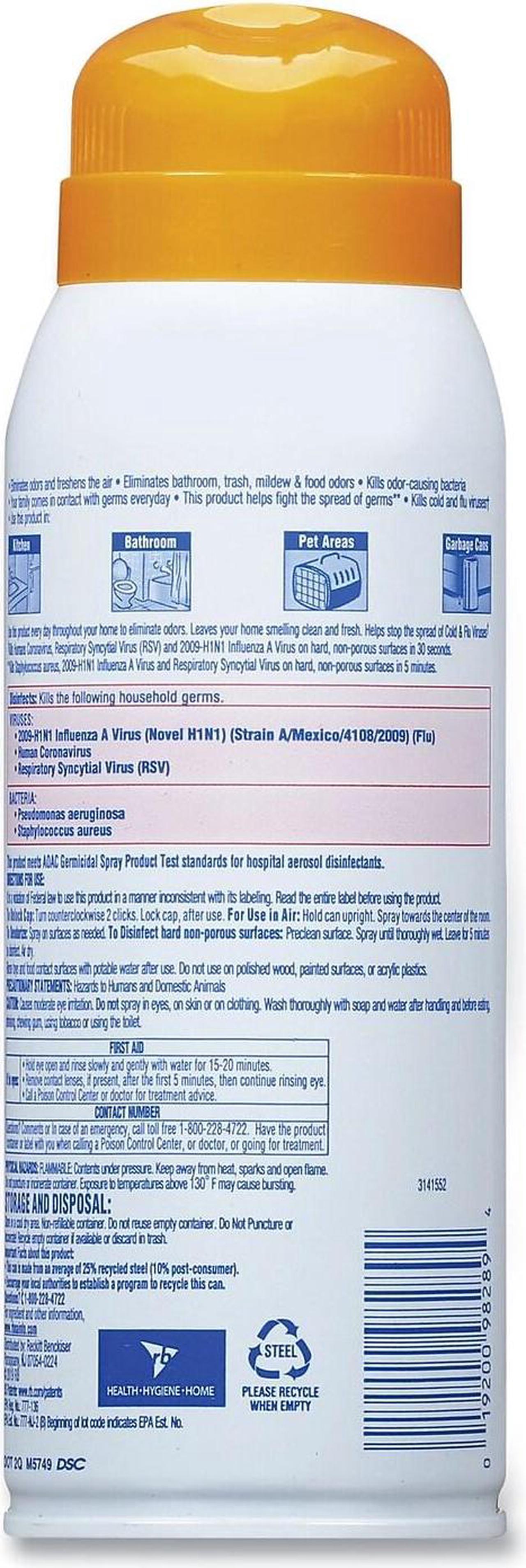 Alt view image 6 of 6 - LYSOL Neutra Air 2 in 1 Disinfectant Spray III Tropical Breeze 10 oz Aerosol Spray 6/Carton 98289CT