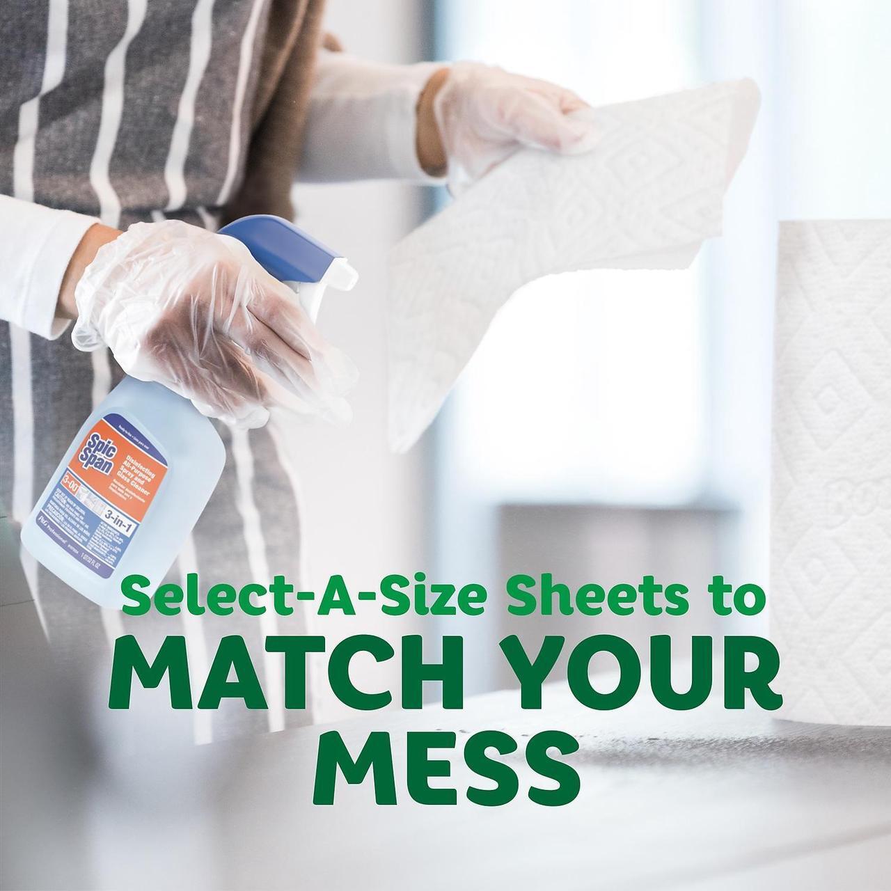 Alt view image 7 of 9 - Bounty Select-A-Size Kitchen Rolls Paper Towel 2-Ply White 147 Sheets/Roll 12