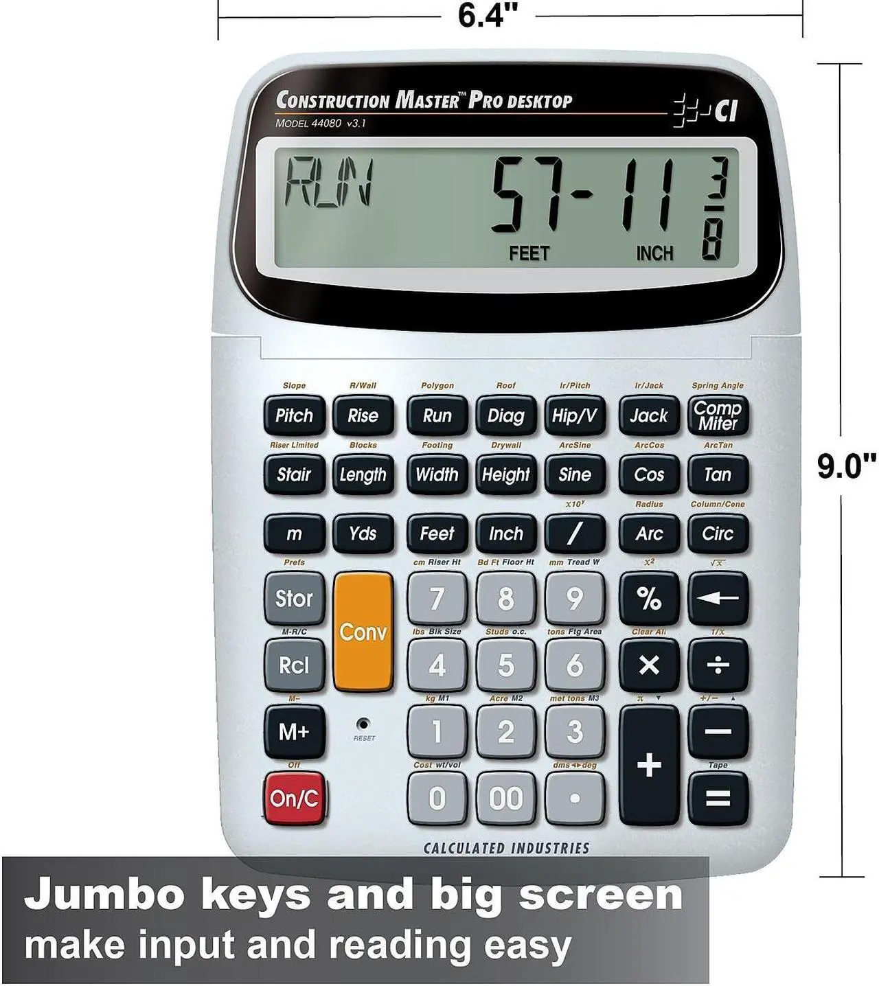 Alt view image 16 of 19 - Calculated Industries Construction Master 44080 11-digit Construction
