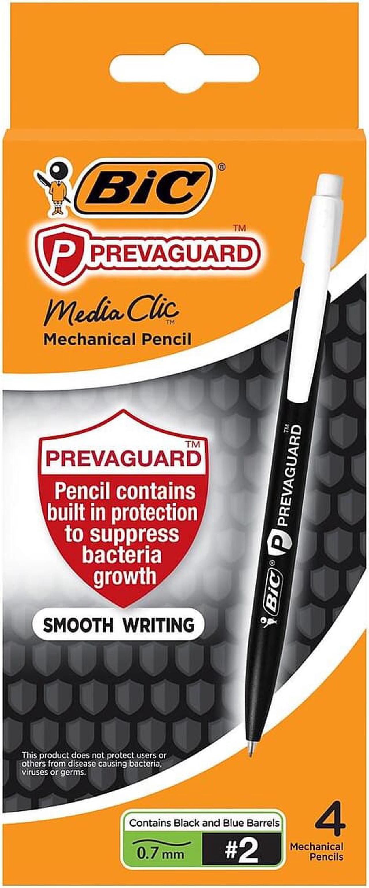 Alt view image 5 of 9 - Bic PrevaGuard Media Clic HB (#2) Mechanical Pencils, Bk Lead, 4/PK (BICMPCMAP4)