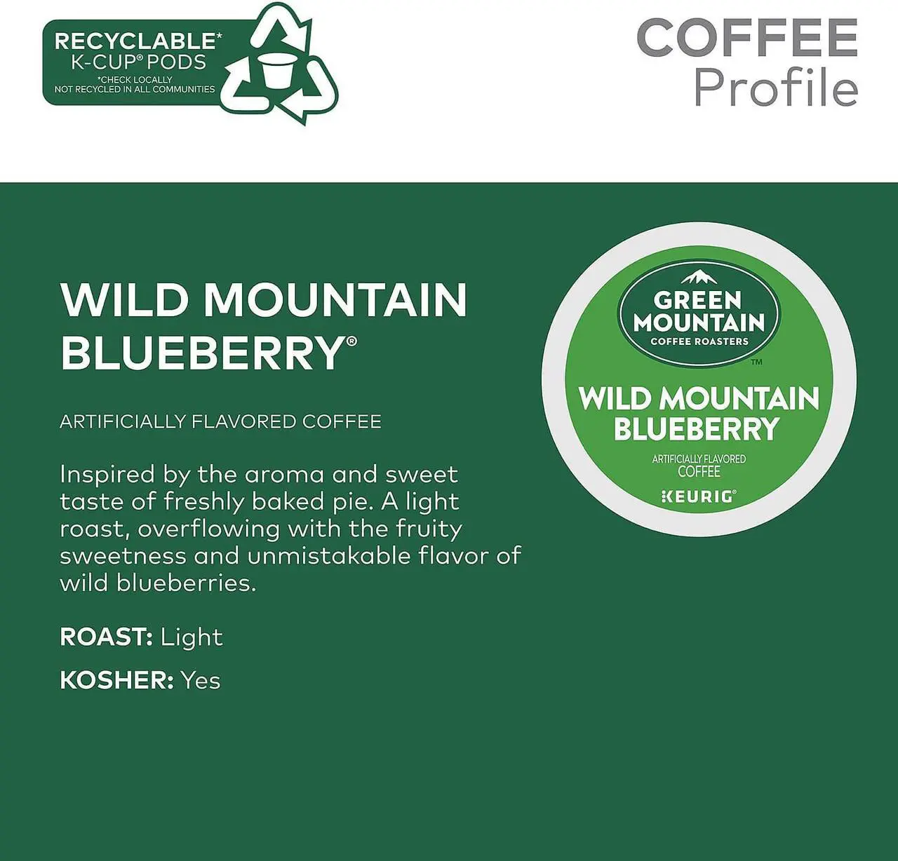 Alt view image 10 of 10 - Green Mountain Coffee Roasters Wild Mountain Blueberry Coffee