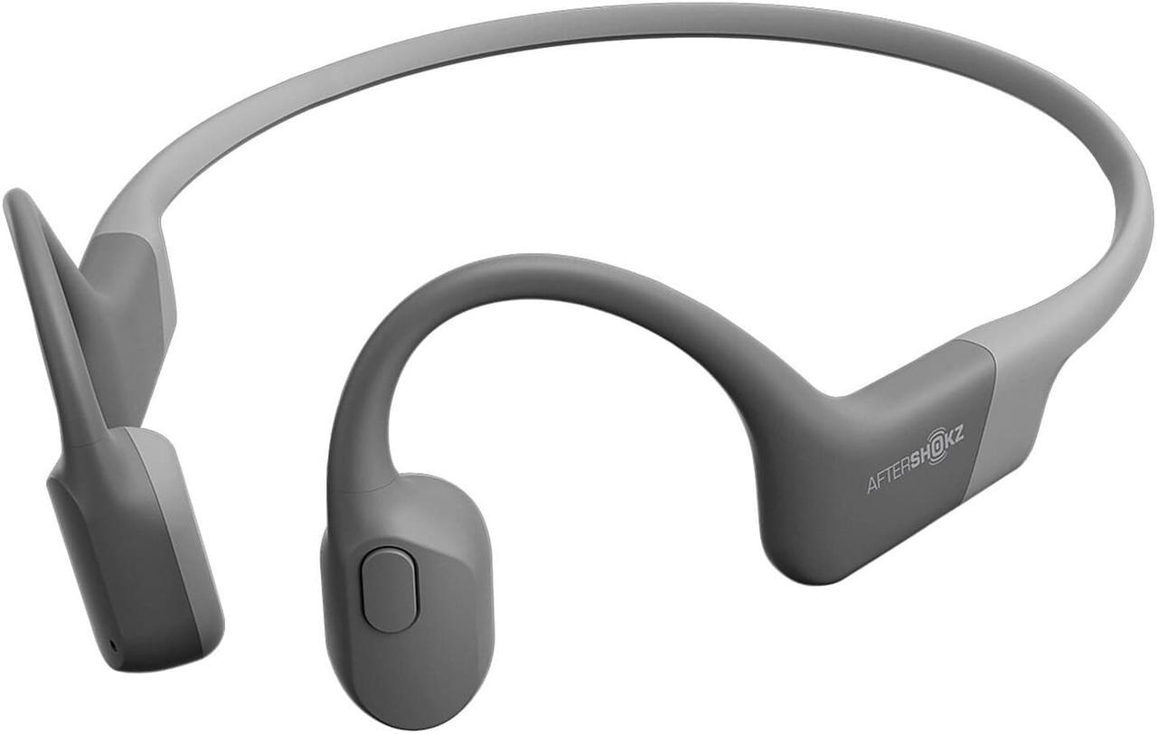 Shokz OpenRun Bone-Conduction Open-Ear Sport Headphones with Microphones Gray