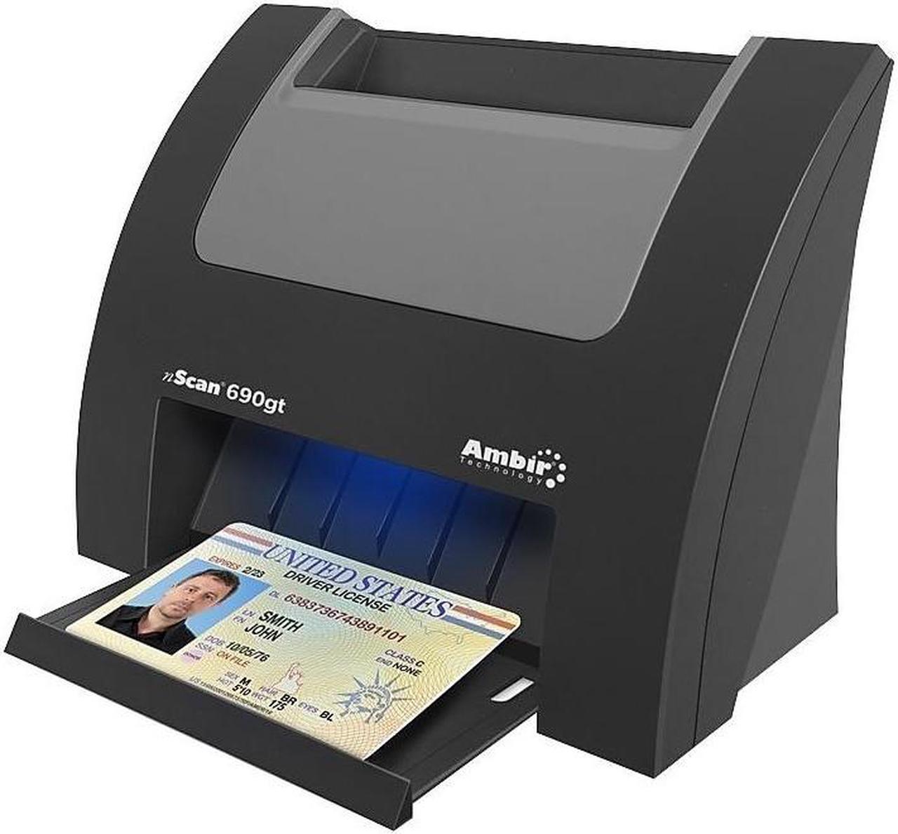 Alt view image 3 of 16 - Ambir nScan 690gt DS690GT-AS Card Optical Resolution - up to 600dpi Duplex ID Card Scanner with AmbirScan
