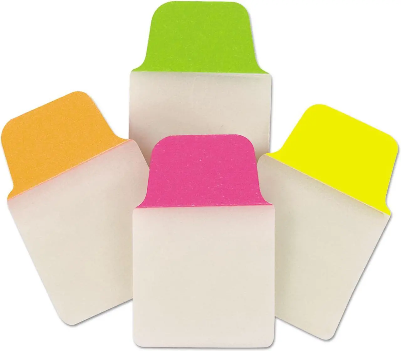Alt view image 3 of 18 - Ultra Tabs Repositionable Tabs 1 x 1.5 Neon:Green Orange Pink Yellow 80/Pk