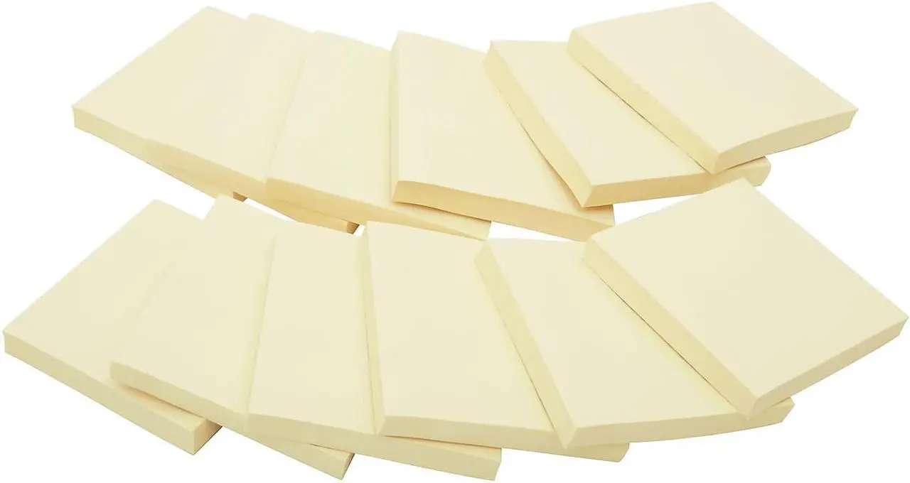 Alt view image 5 of 20 - Universal Self-Stick Note Pads, 3" x 3", Pastel, 90-Sheet, 24/Pack