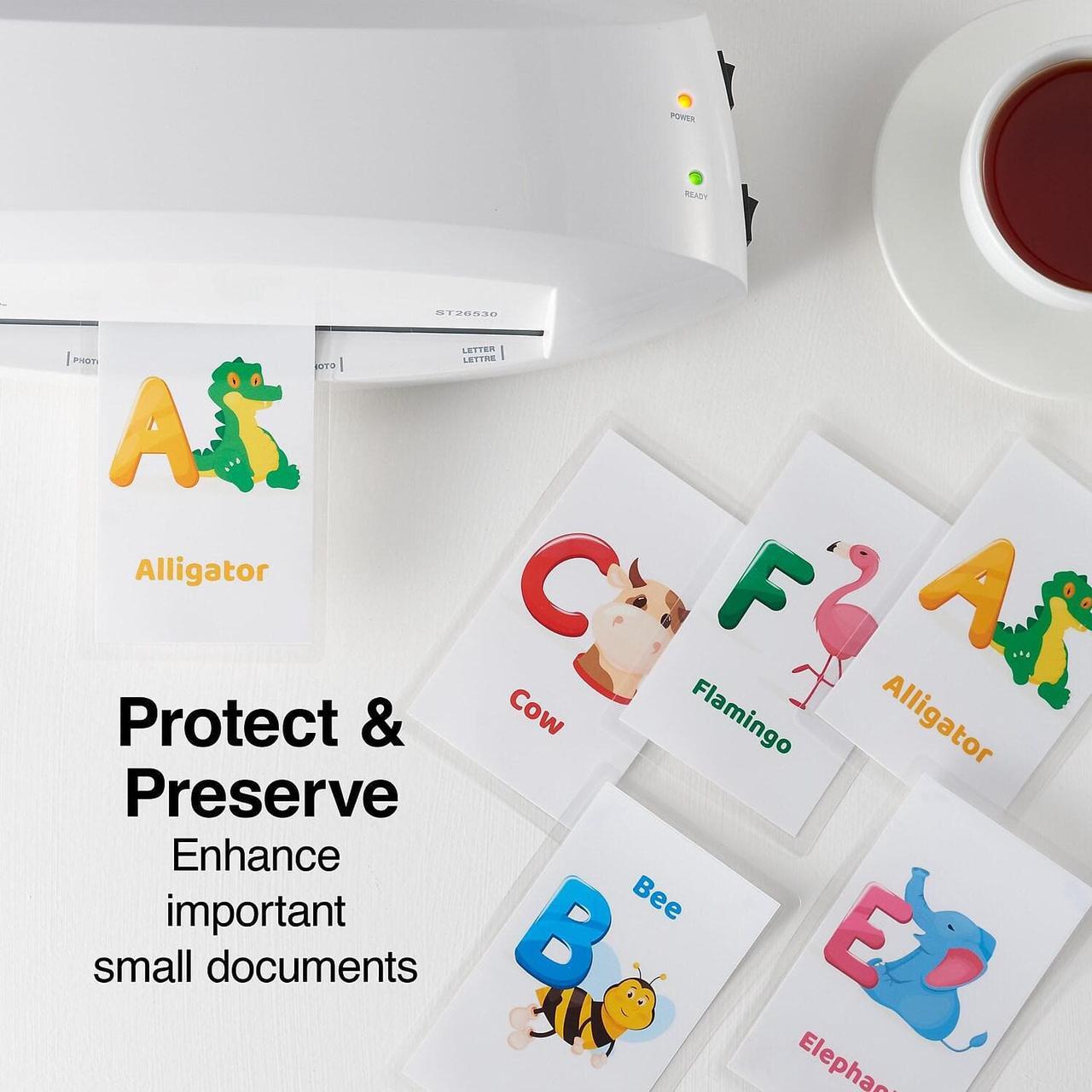Alt view image 5 of 6 - Staples 5 mil Index Card Size Thermal Laminating Pouches 25 pack 17471