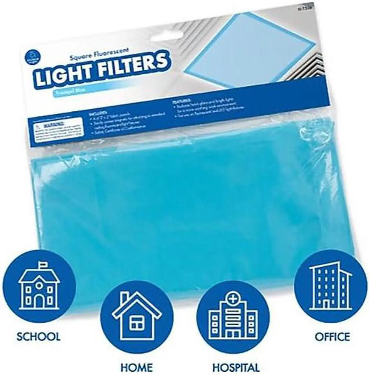 Alt view image 10 of 10 - Educational Insights Mini Light Filters Tranquil Blue 2 x 2 4/Set (1236)