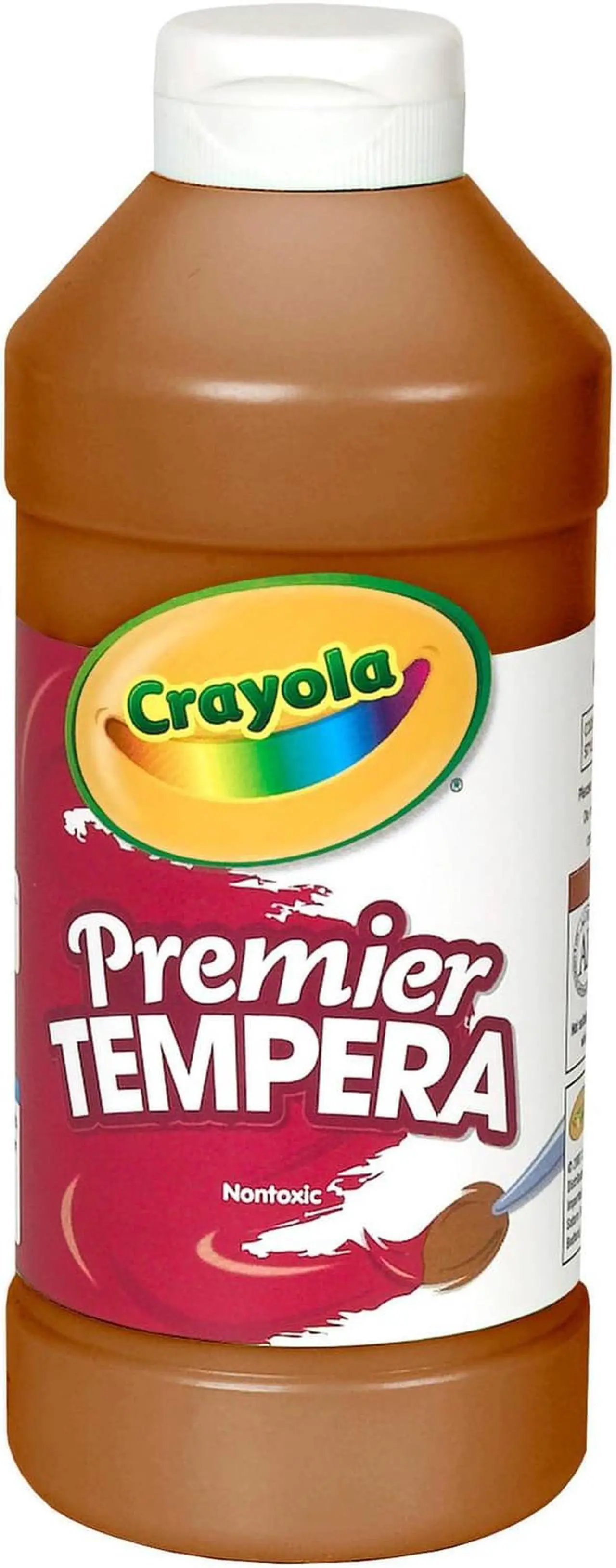 Main image of Crayola. 541216007 Premier Tempera Paint, Brown, 16 oz