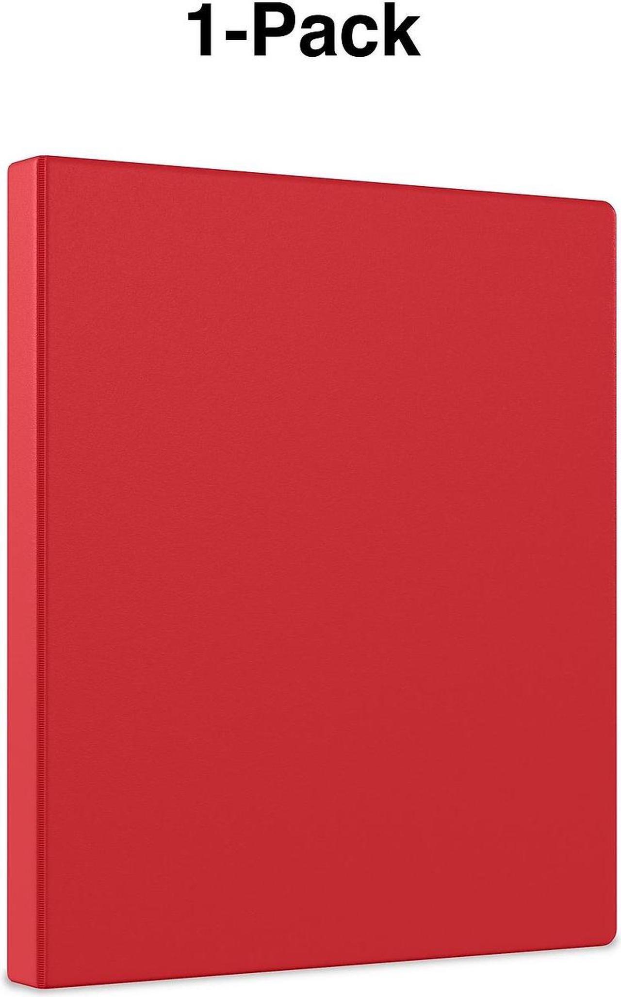 Alt view image 6 of 7 - Staples Simply .5-inch Light-Use Round 3-Ring Binder Red (26852) 26852-CC