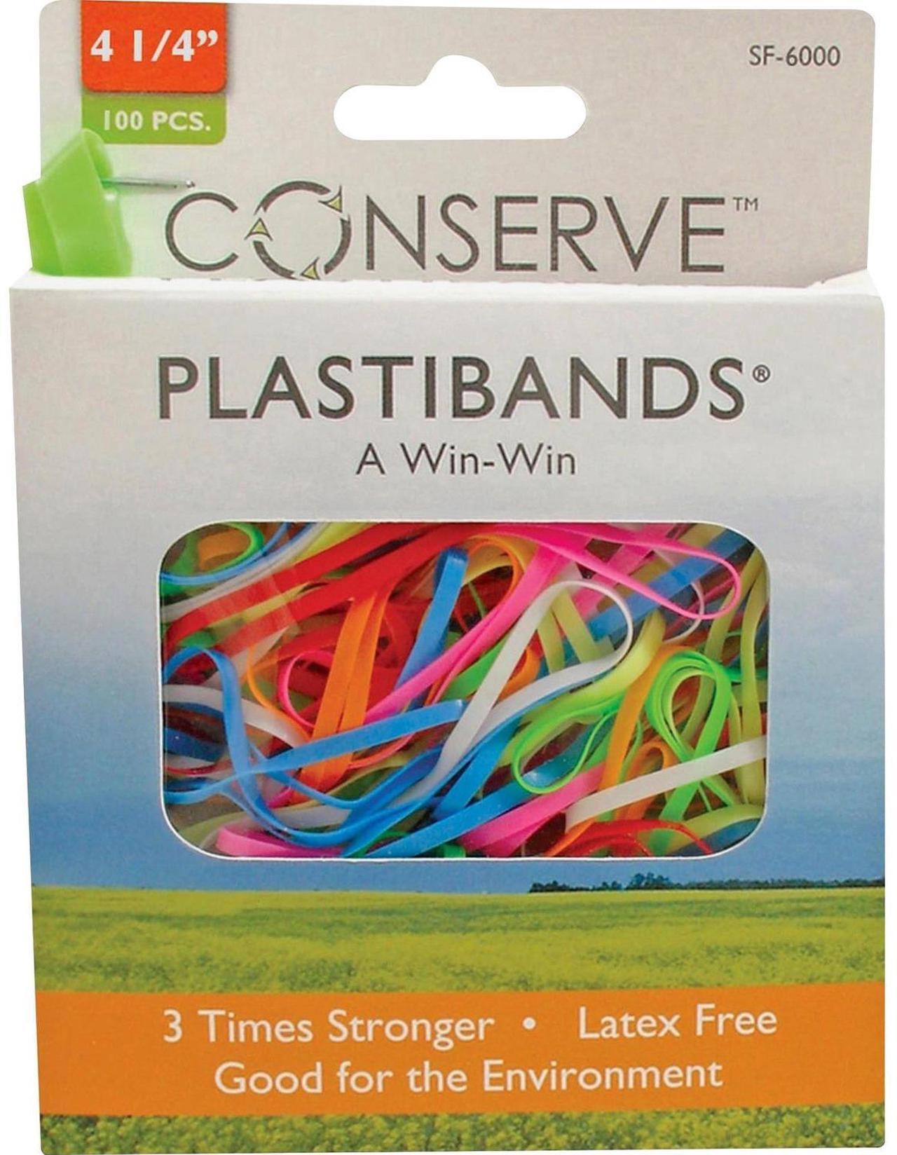 Main image of Baumgartens PlastiBands, Size 4-1/4", 100/BX, Assorted Colors SF6000
