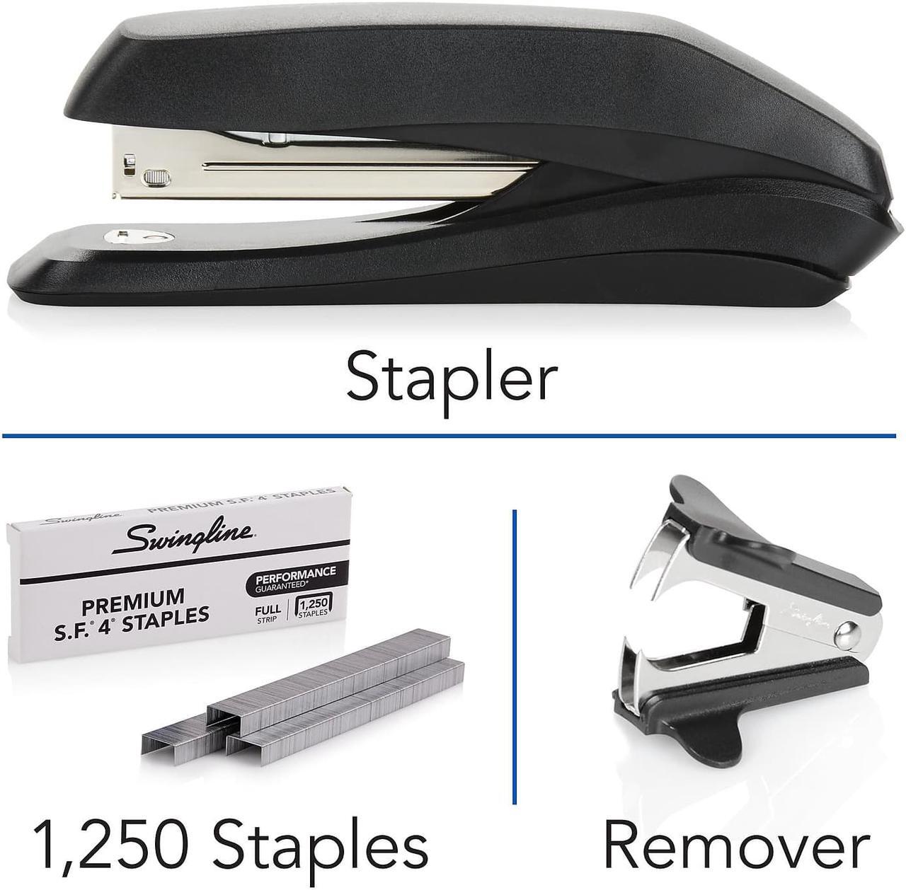 Alt view image 9 of 10 - Acco Standard Stapler w/1250 Staples and Stapler Remover Black 54567