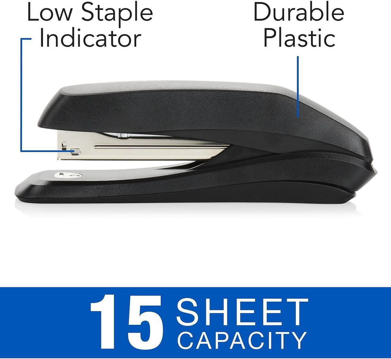 Alt view image 7 of 10 - Acco Standard Stapler w/1250 Staples and Stapler Remover Black 54567