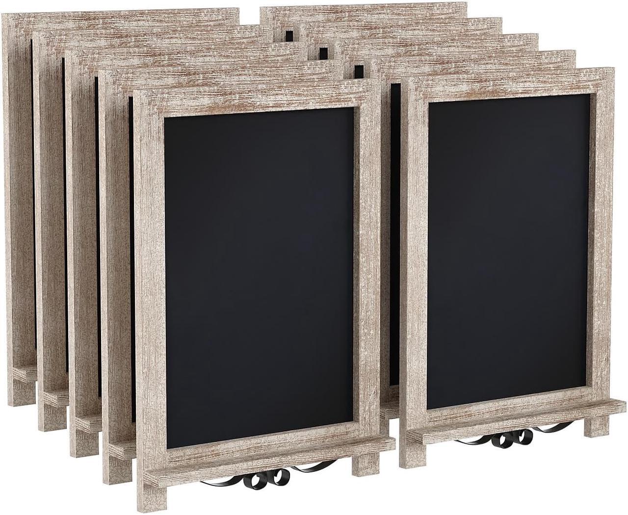 Alt view image 6 of 12 - Canterbury 12" x 17" Weathered Tabletop Magnetic Chalkboards with Metal Scrolled Legs, Hanging Wall Chalkboards, Countertop Memo Boards, Set of 10