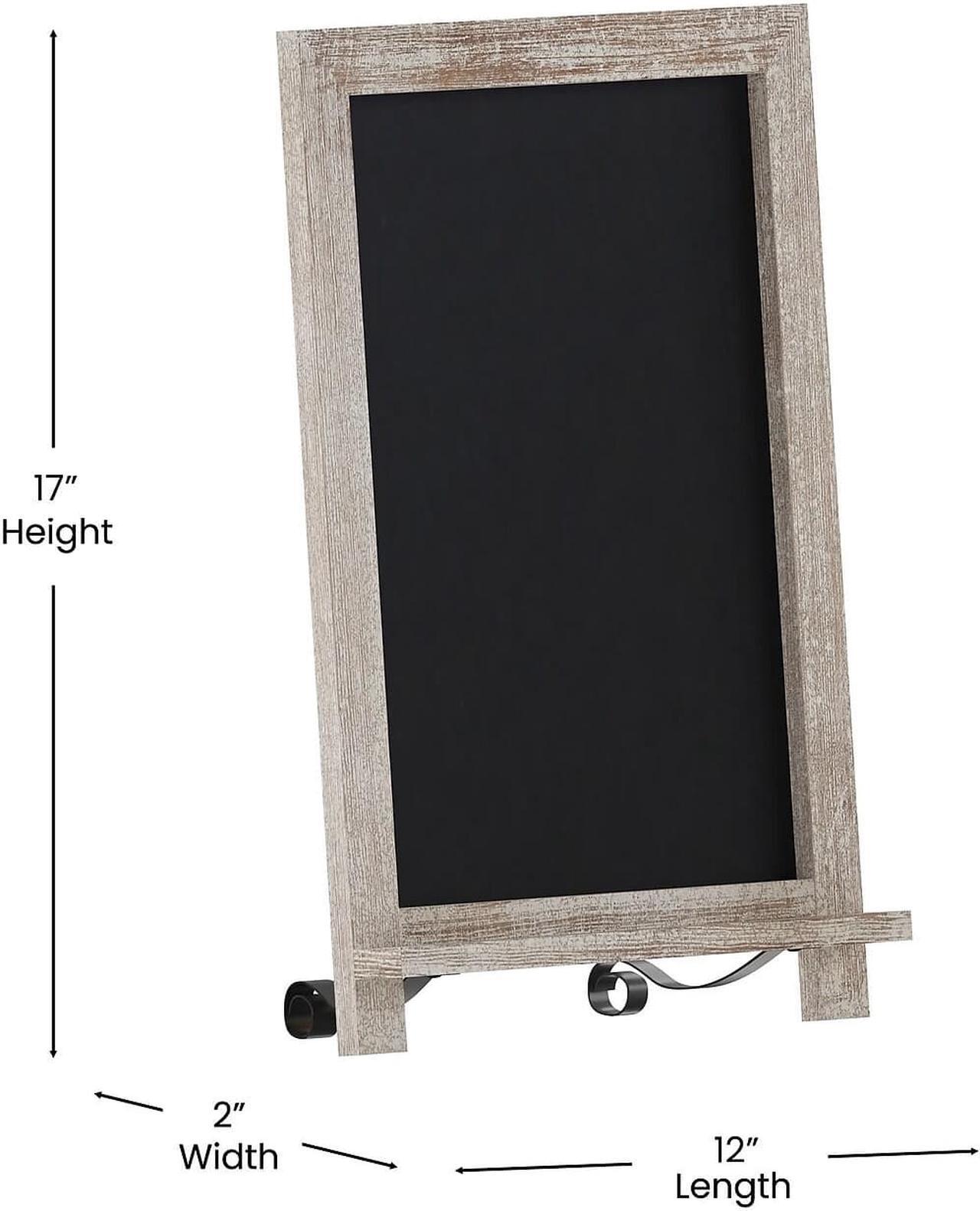 Alt view image 10 of 12 - Canterbury 12" x 17" Weathered Tabletop Magnetic Chalkboards with Metal Scrolled Legs, Hanging Wall Chalkboards, Countertop Memo Boards, Set of 10
