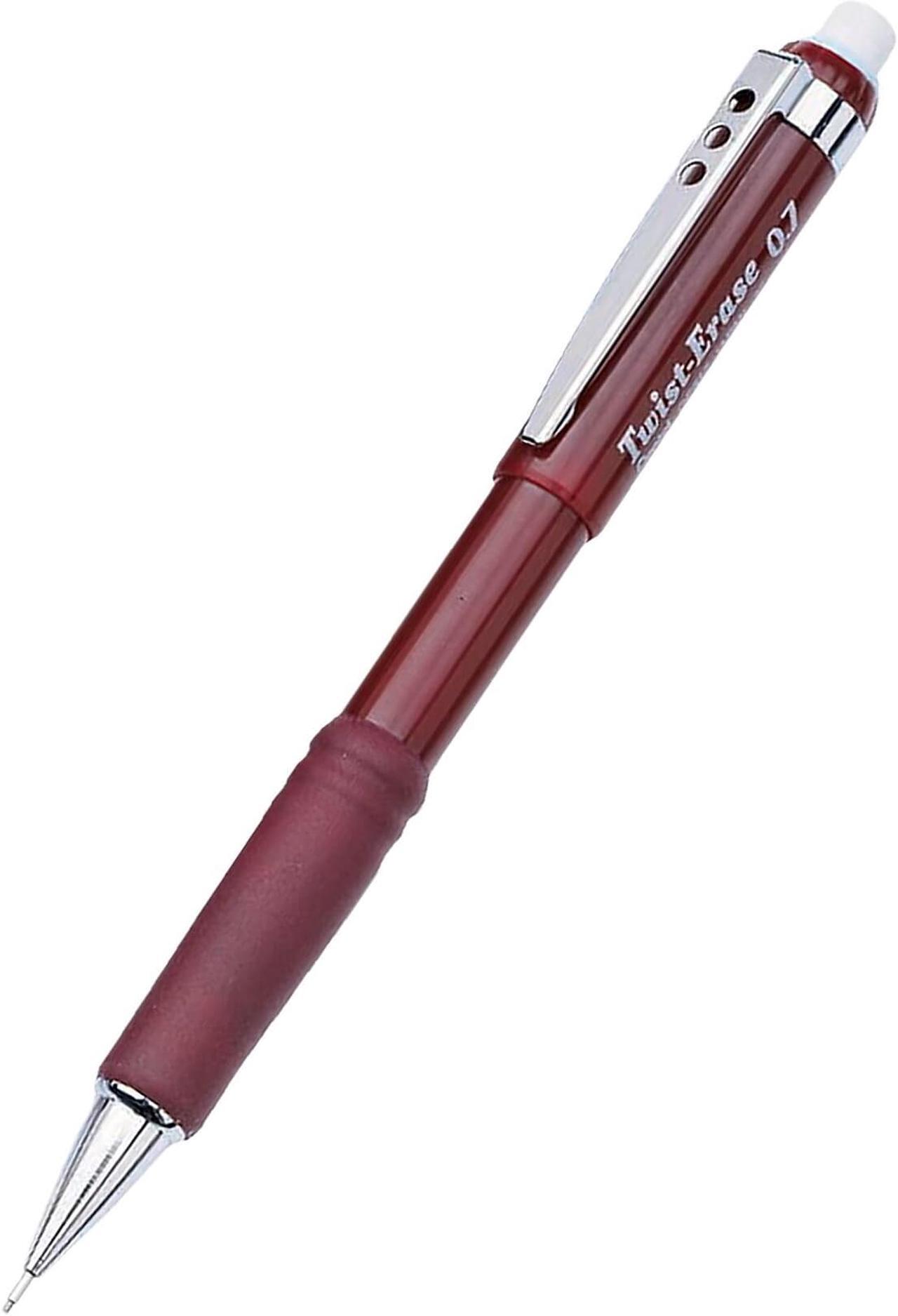 Alt view image 2 of 10 - Pentel Twist-Erase III Mechanical Pencil 0.7 mm Red Barrel QE517B