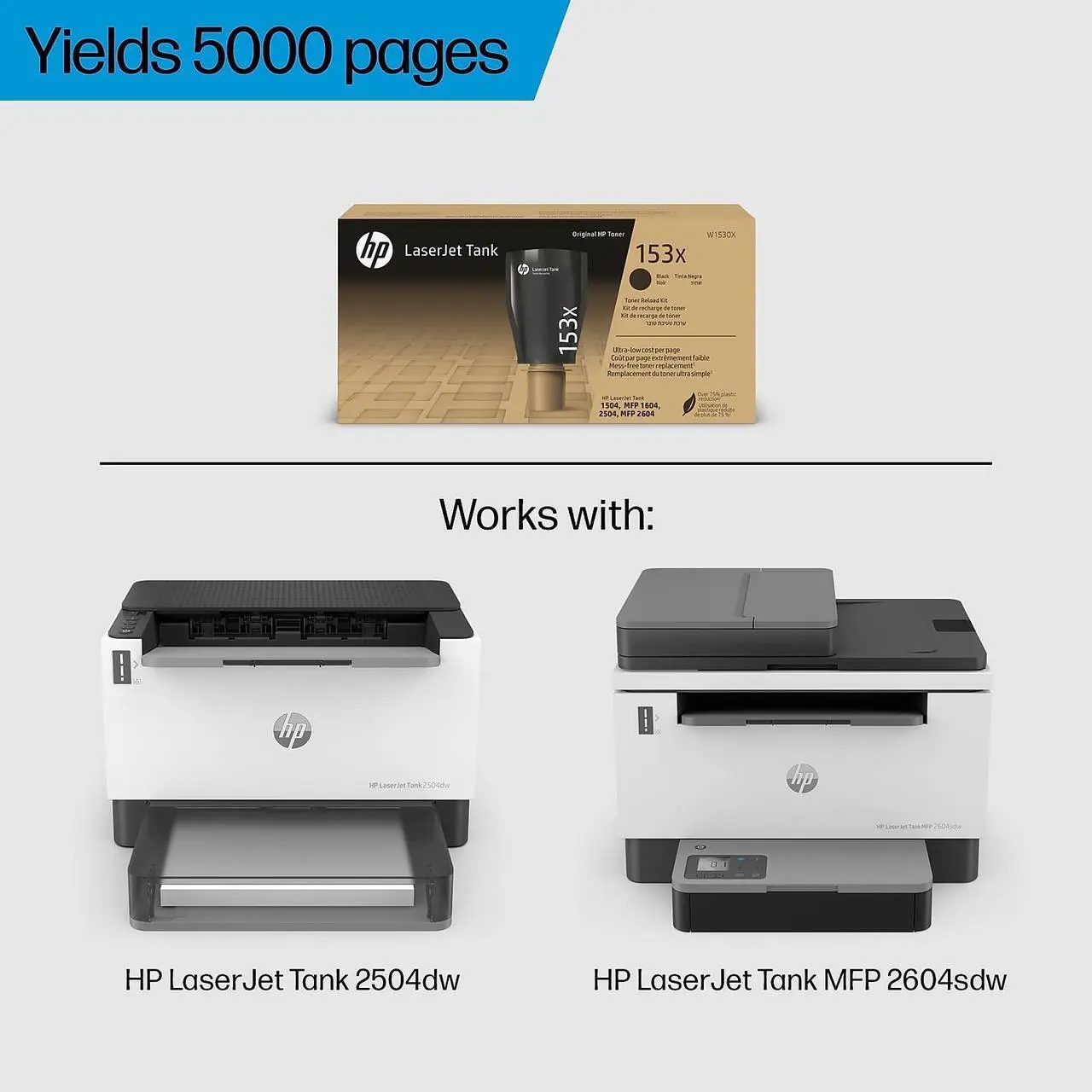 Alt view image 4 of 15 - HP 153X Original Laser Toner Cartridge Black 1 Each W1530X