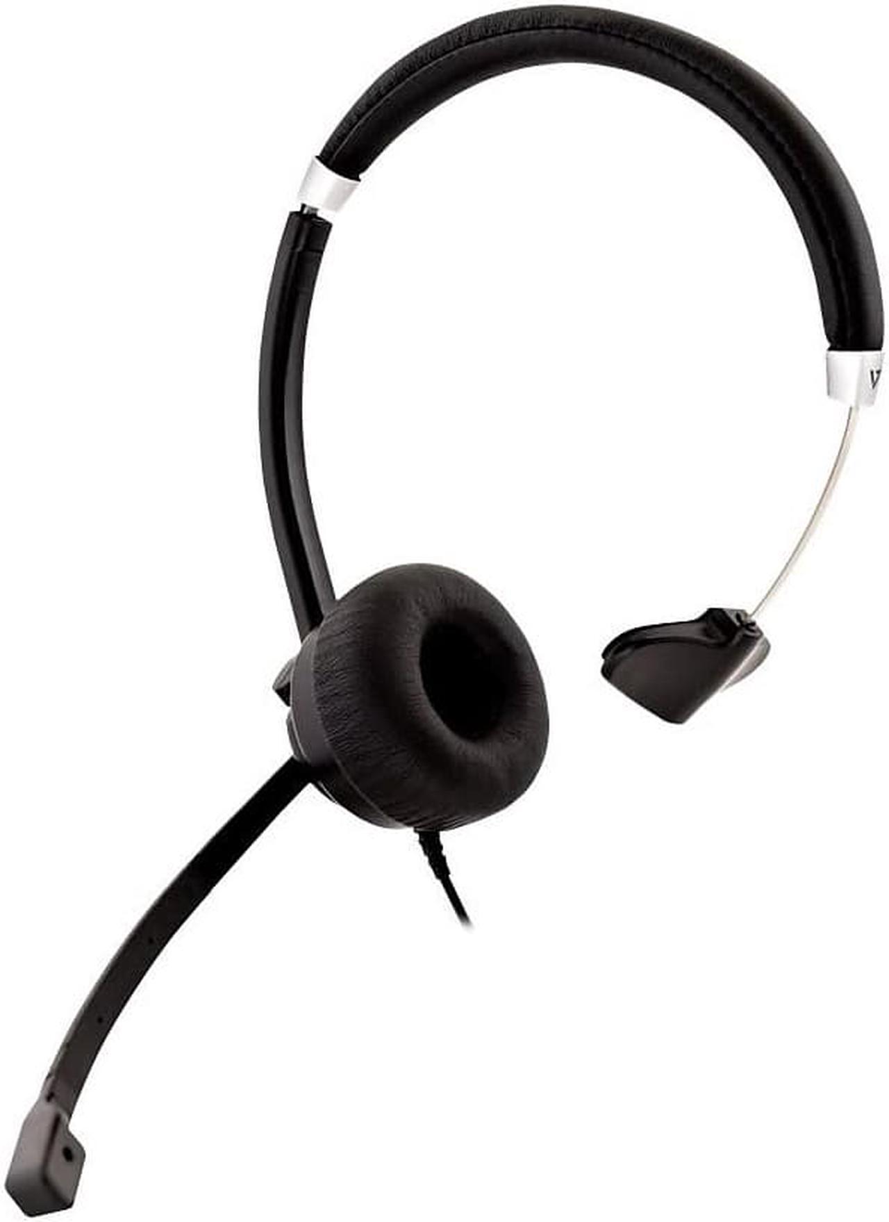 Alt view image 9 of 12 - V7 Deluxe USB Mono Headset with Boom Mic HU411