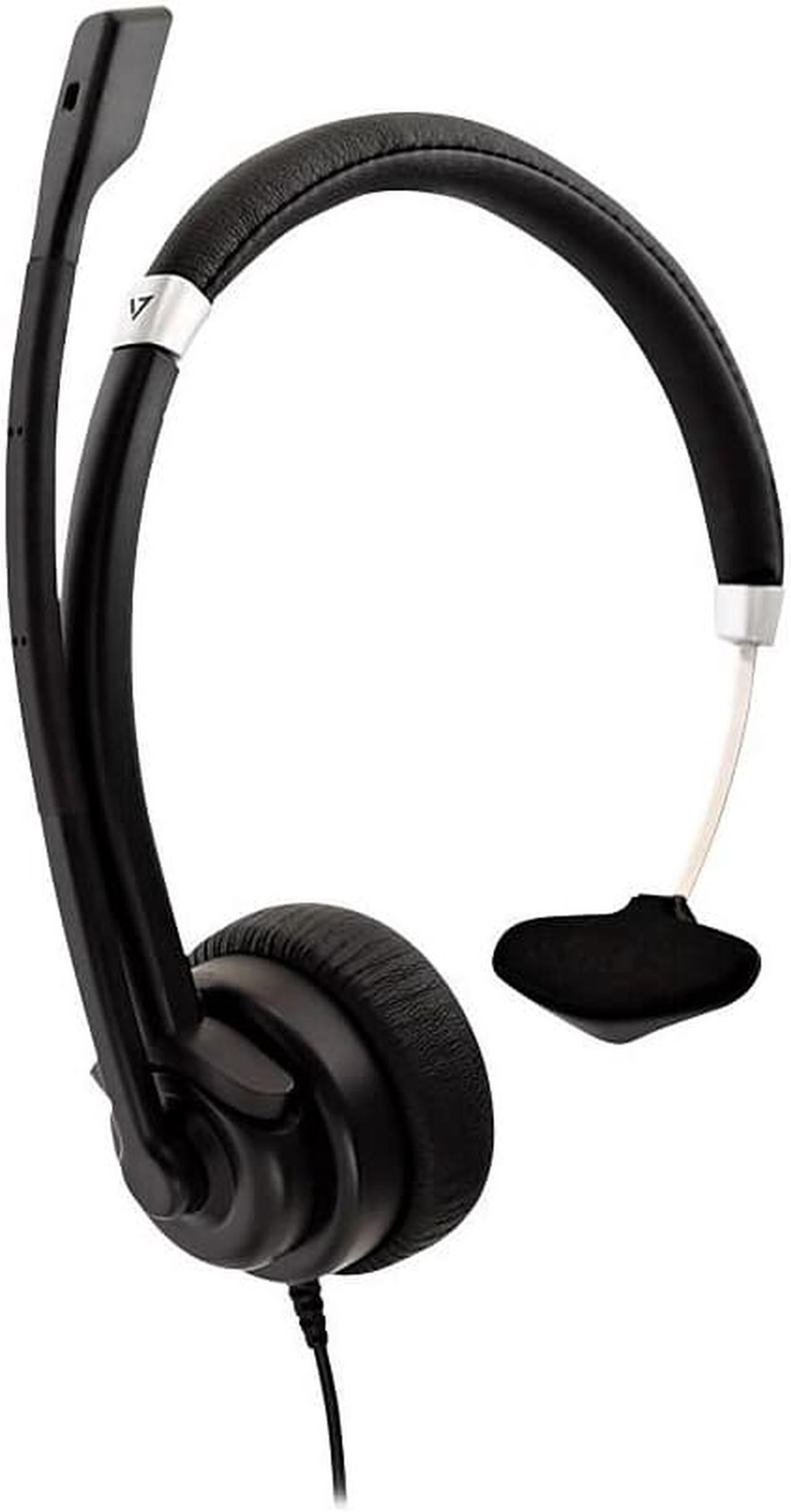 Alt view image 8 of 12 - V7 Deluxe USB Mono Headset with Boom Mic HU411