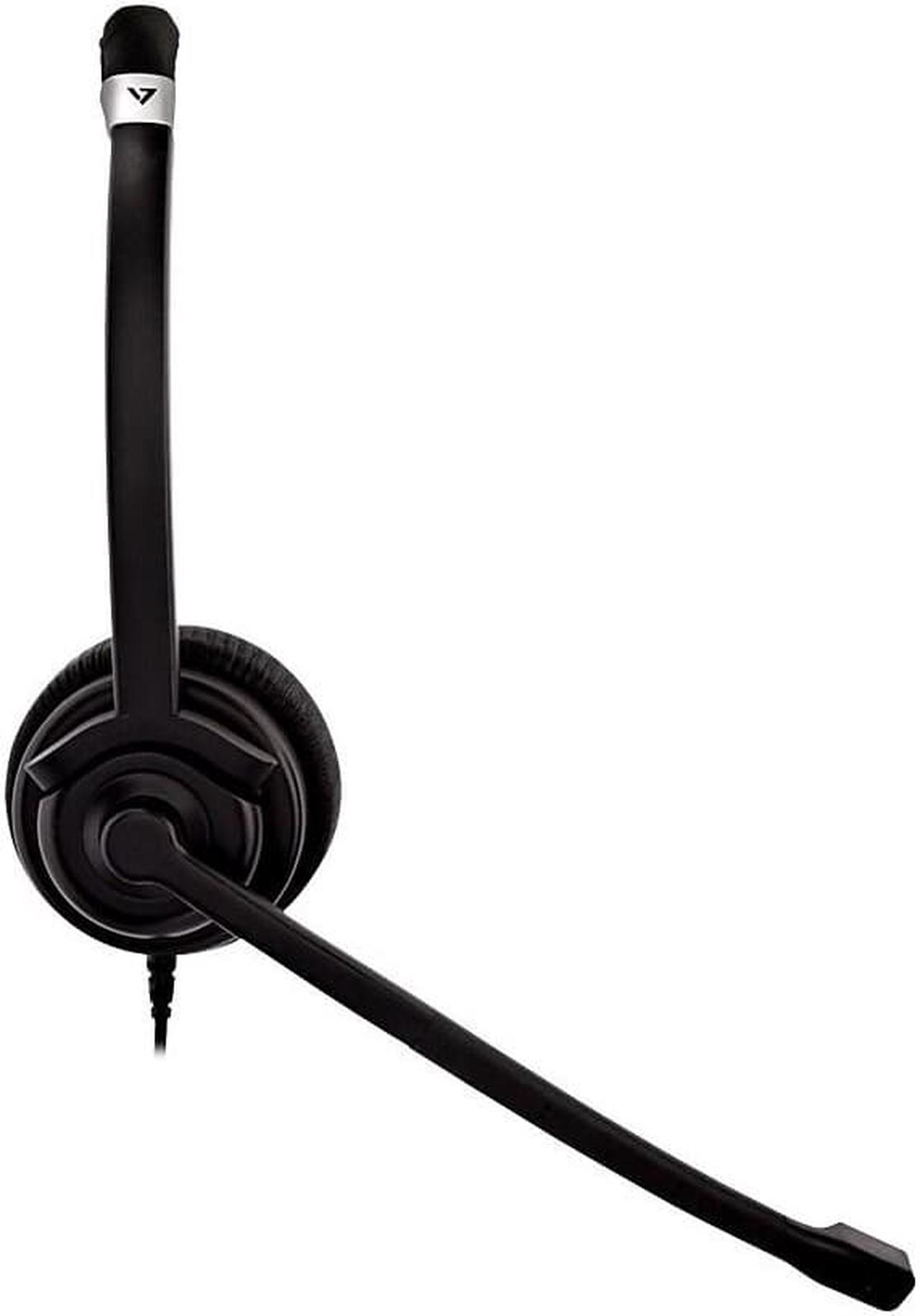 Alt view image 10 of 12 - V7 Deluxe USB Mono Headset with Boom Mic HU411