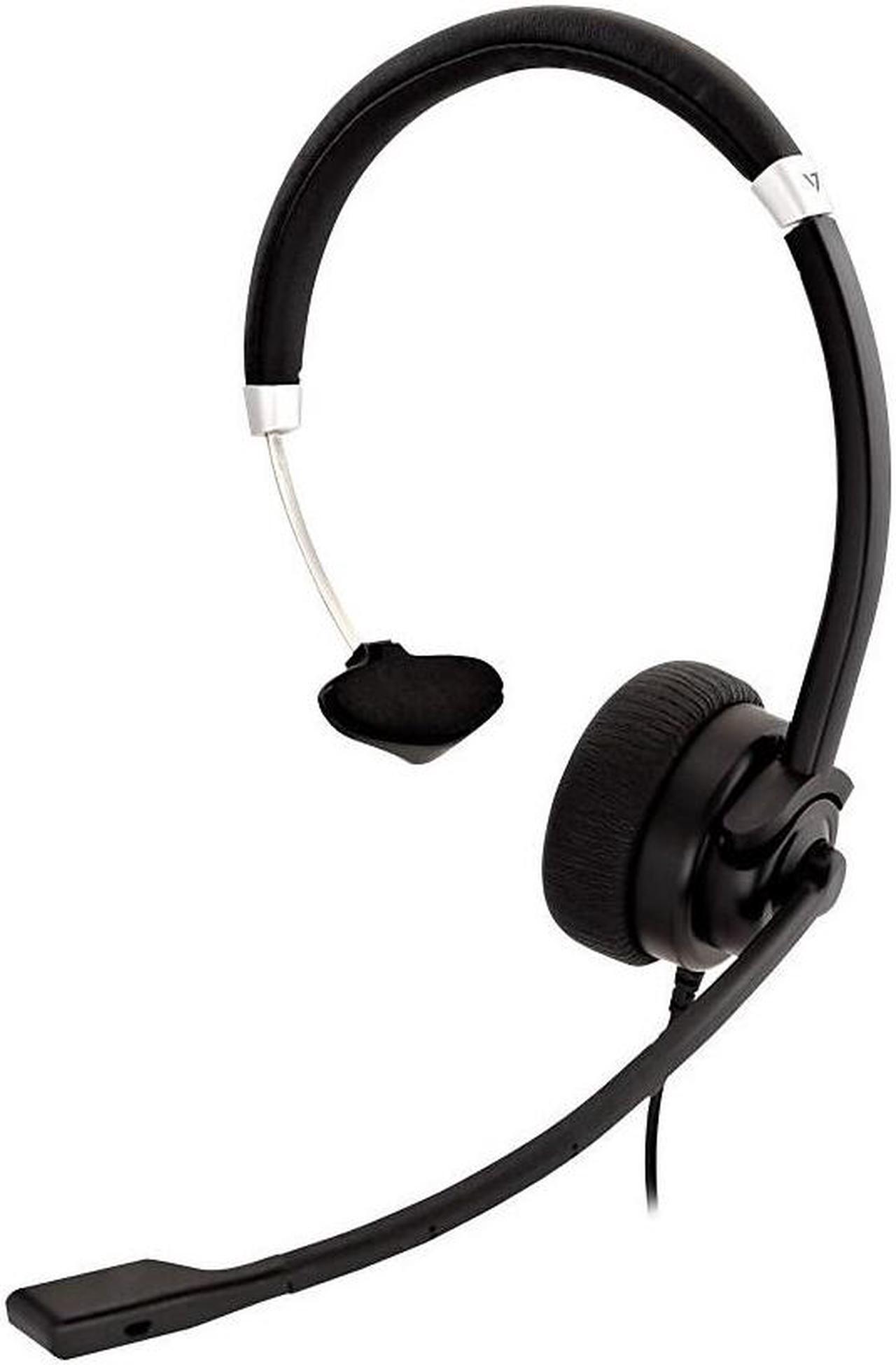 Alt view image 11 of 12 - V7 Deluxe USB Mono Headset with Boom Mic HU411
