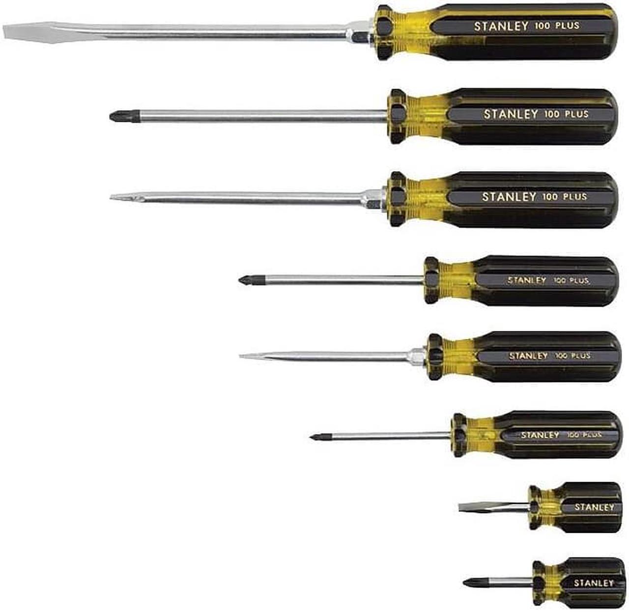 Main image of Stanley Tools 8-Piece 100 PLUS Screwdriver Set Phillips/Slotted 66158