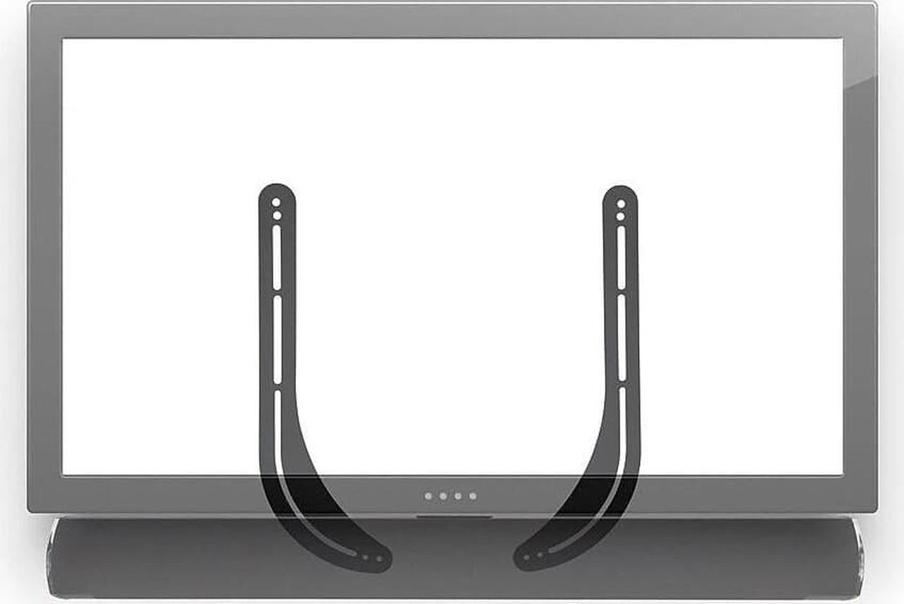 Alt view image 2 of 7 - mount-it! soundbar mount, universal sound bar tv bracket for mounting above or under tv, fits sonos, samsung, sony, vizio, adju
