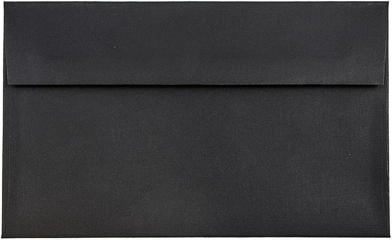 Main image of JAM Paper A10 Invitation Envelopes 6 x 9.5 Black Linen 36168I