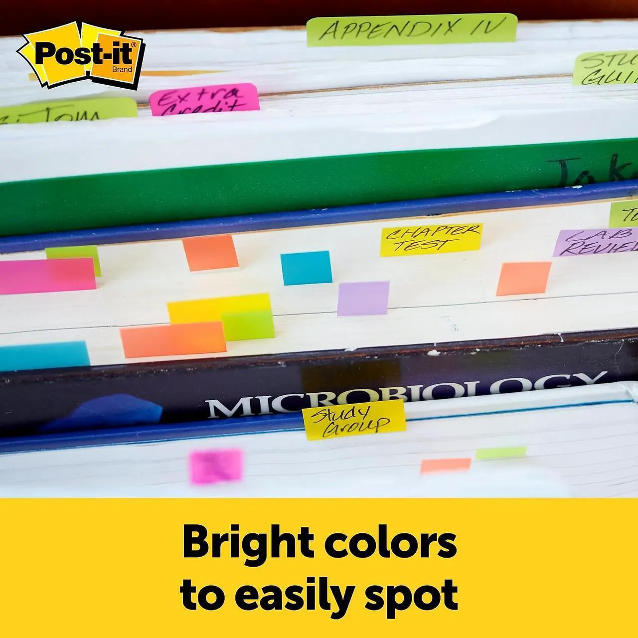 Alt view image 19 of 20 - Post-it Page Flag Markers Assorted Brights 100 Strips/Pad 5 Pads/Pack 6705AN
