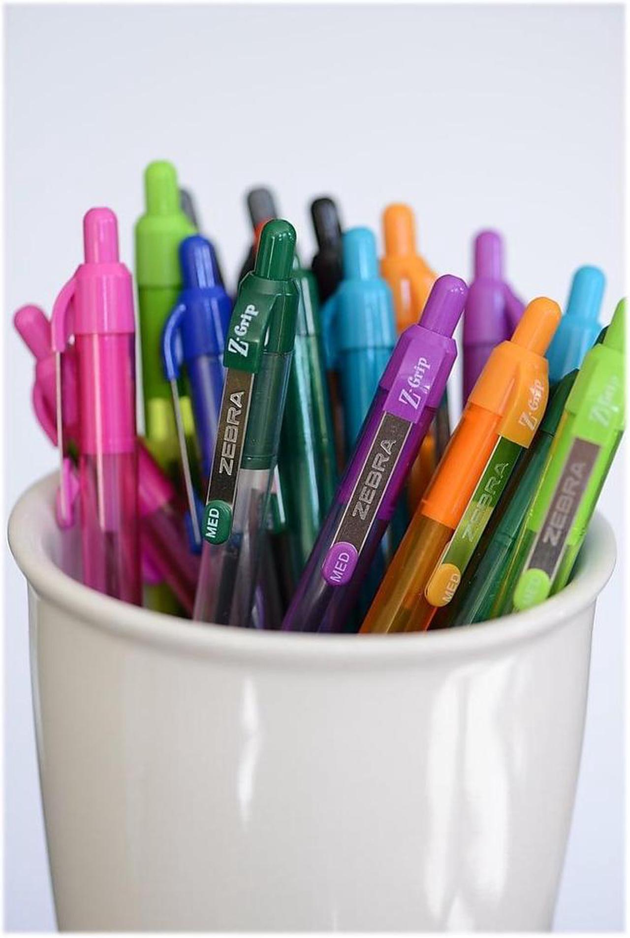 Alt view image 11 of 12 - Zebra Z-Grip Retractable Ballpoint Pen Assorted Ink Medium Point 24/Pack 12271