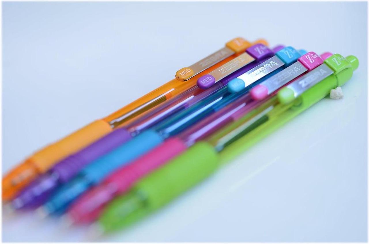 Alt view image 12 of 12 - Zebra Z-Grip Retractable Ballpoint Pen Assorted Ink Medium Point 24/Pack 12271
