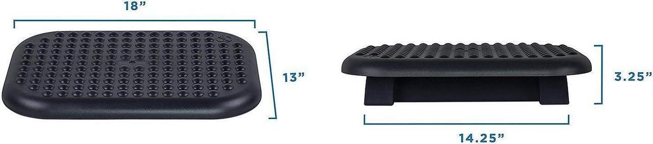 Alt view image 14 of 14 - Mount-It! Ergonomic Foot Rest Under Desk | Adjustable Tilt Footrest with Textured Massage Surface |  Black