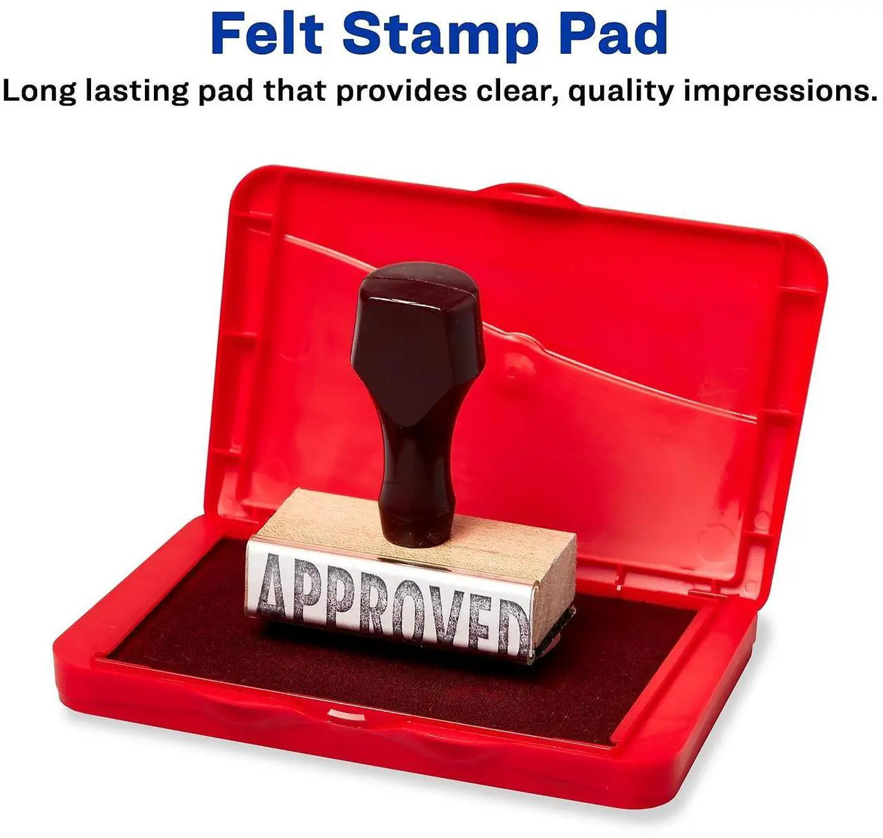 Alt view image 10 of 11 - Carter's Pre-Inked Felt Stamp Pad, 4.25 X 2.75, Black 21081