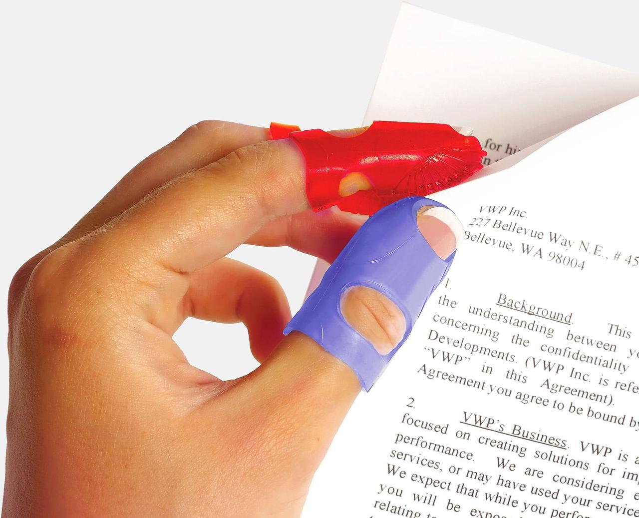Alt view image 10 of 10 - Tippi Micro-Gel Fingertip Grips, Assorted Sizes, 10/Pack