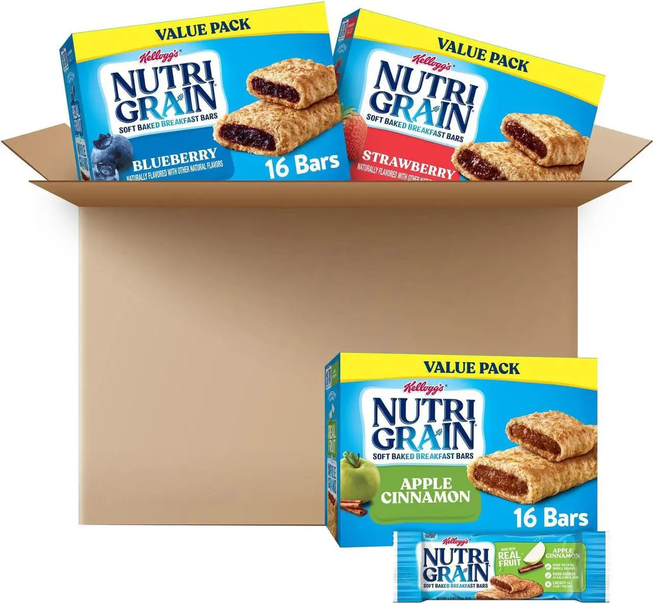 Alt view image 4 of 4 - Kellogg's Food,Nutri-Grain Bar,Asst 05872