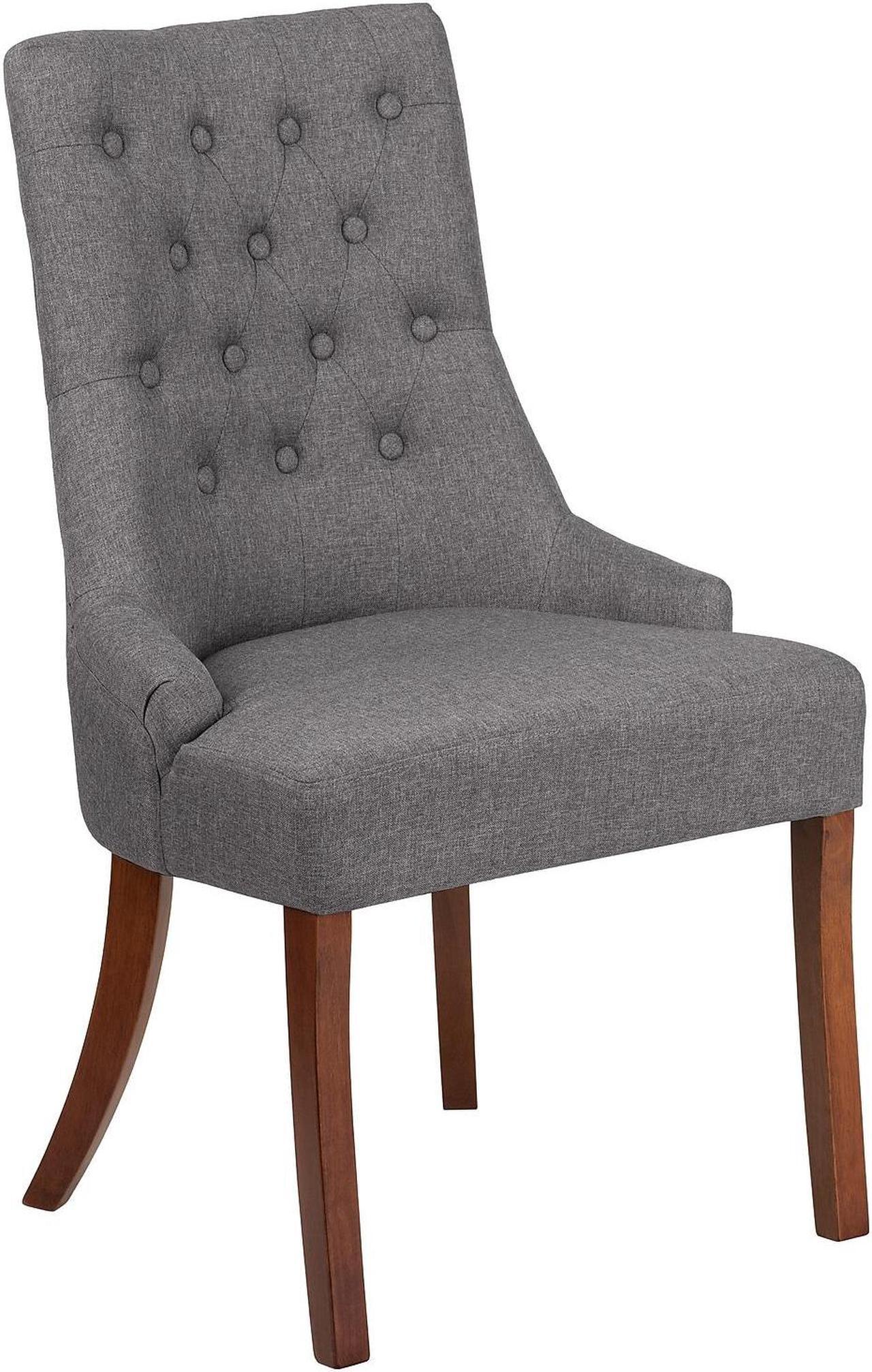Alt view image 20 of 20 - HERCULES Paddington Series Gray Fabric Tufted Chair