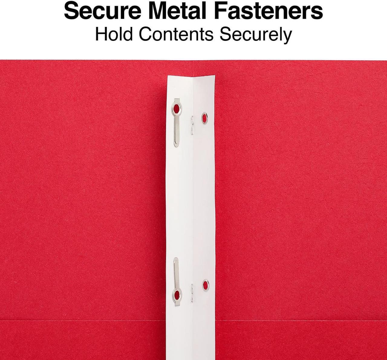 Alt view image 6 of 6 - Staples 2-Pocket Folder with Fasteners Assorted 905754