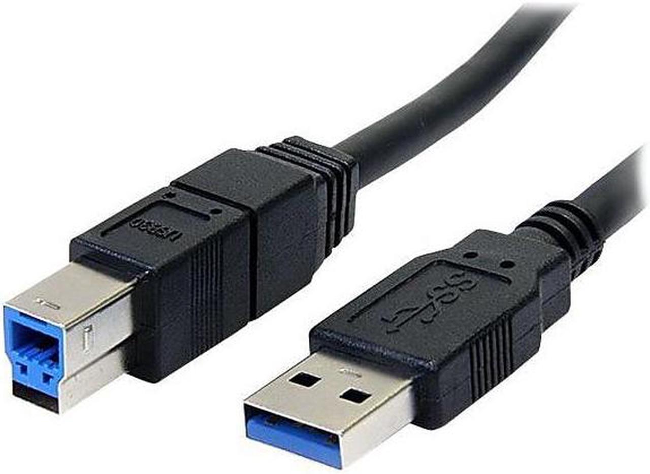 StarTech 6' Superspeed USB 3.0 Type A Male To Type B Male Cable Black USB3SAB6BK