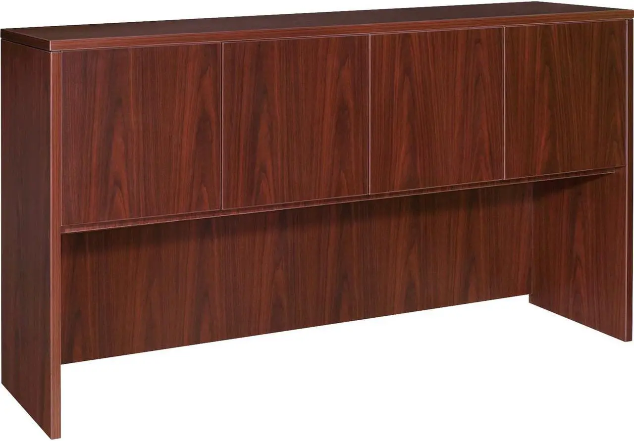 Main image of Lorell Hutch w/Doors 66"x15"x36" Mahogany 69383