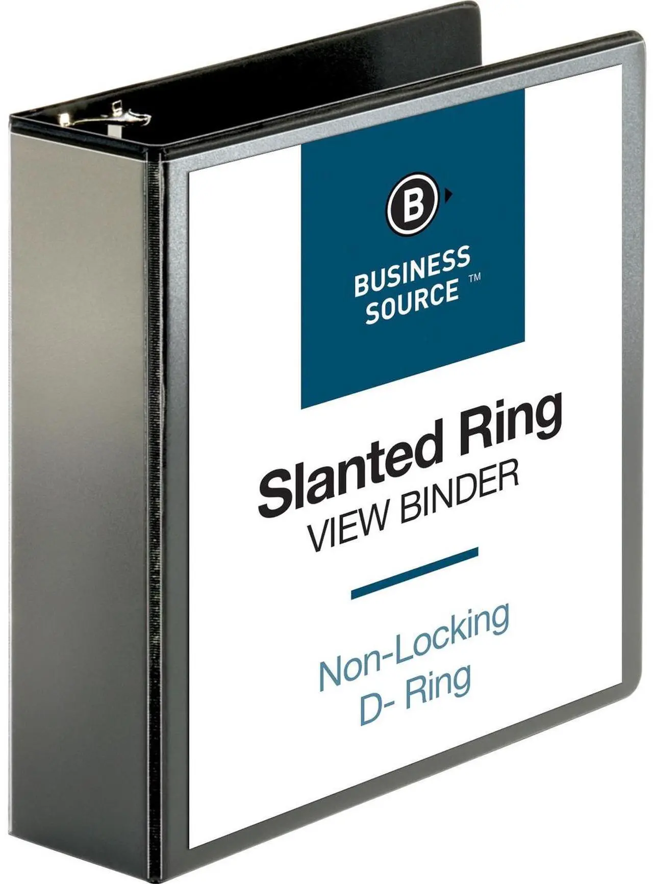Main image of Business Source D-Ring View Binder 3" Capacity 11x8-1/2" Black 28449