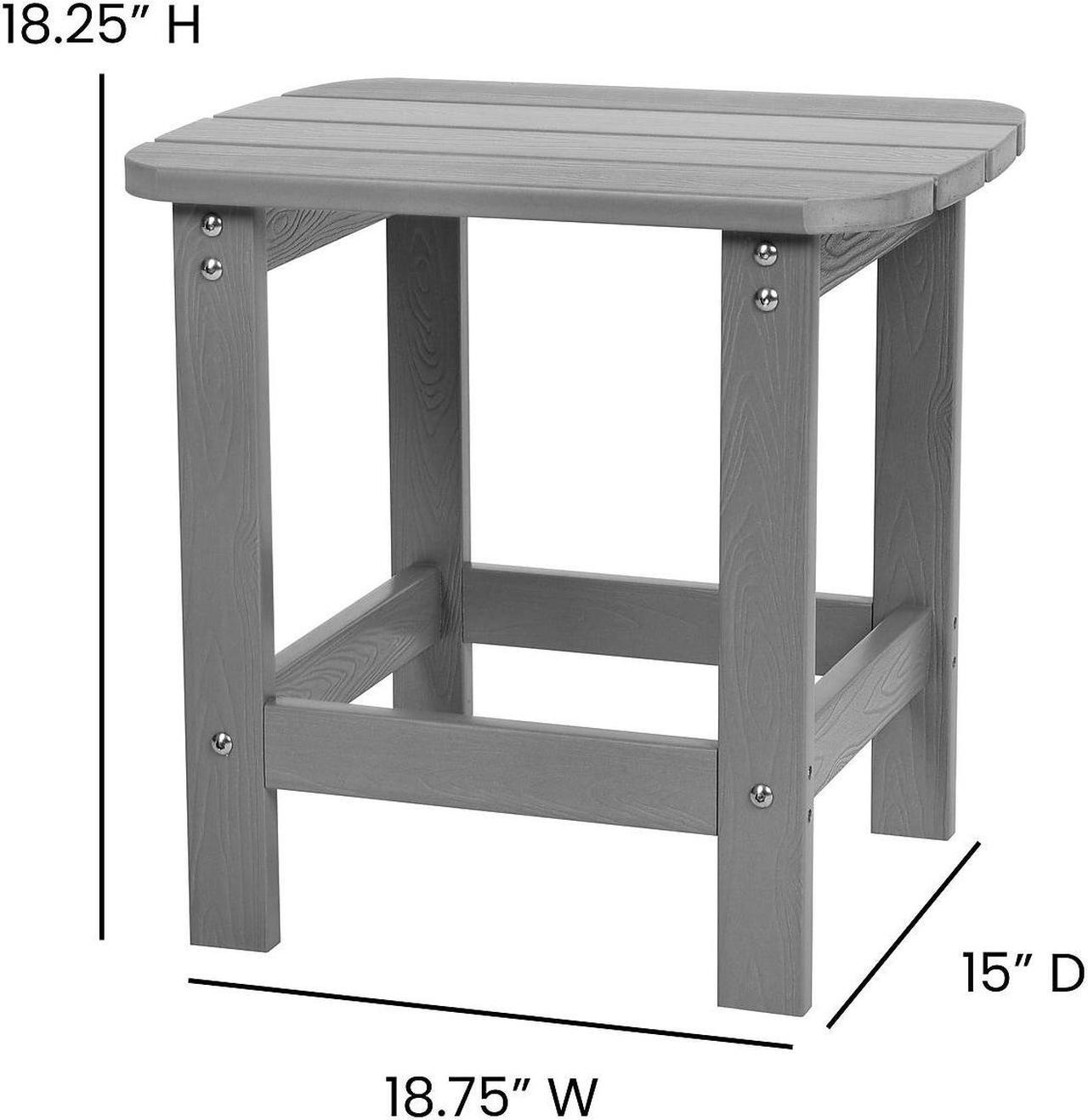 Alt view image 18 of 20 - Savannah All-Weather Poly Resin Wood Adirondack Rocking Chair with Rust Resistant Stainless Steel Hardware in Gray - Set of 2