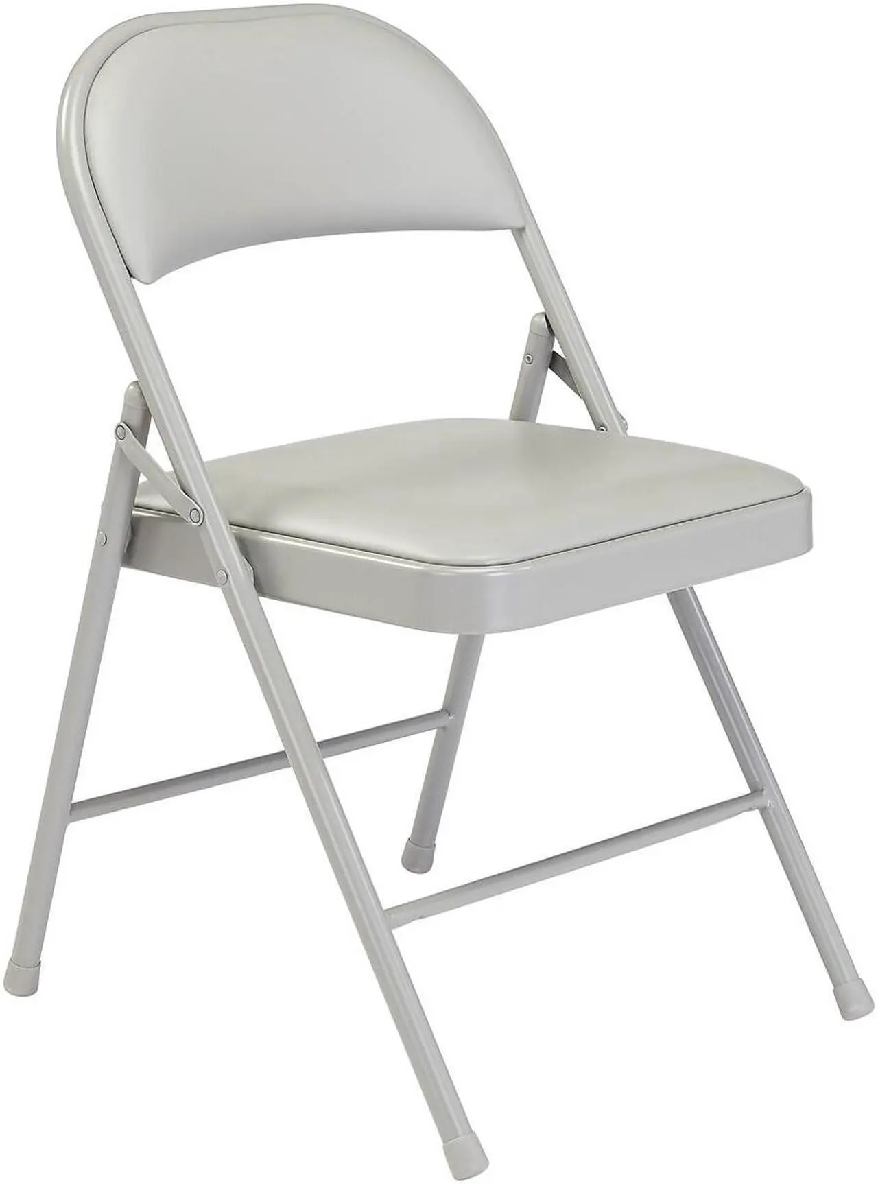 Alt view image 5 of 11 - National Public Seating Commercialine Vinyl Padded Steel Folding Chair, Beige (Pack of 4)