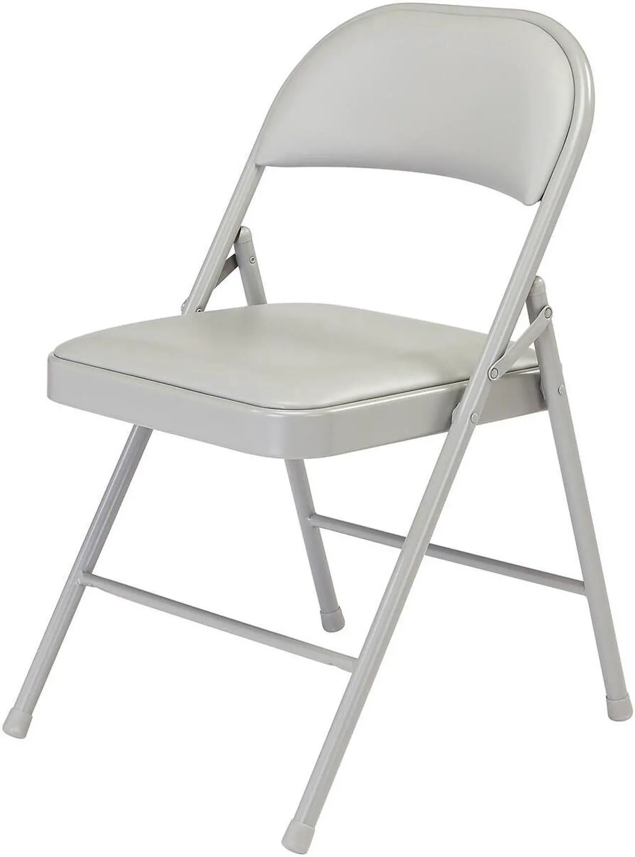 Alt view image 6 of 11 - National Public Seating Commercialine Vinyl Padded Steel Folding Chair, Beige (Pack of 4)