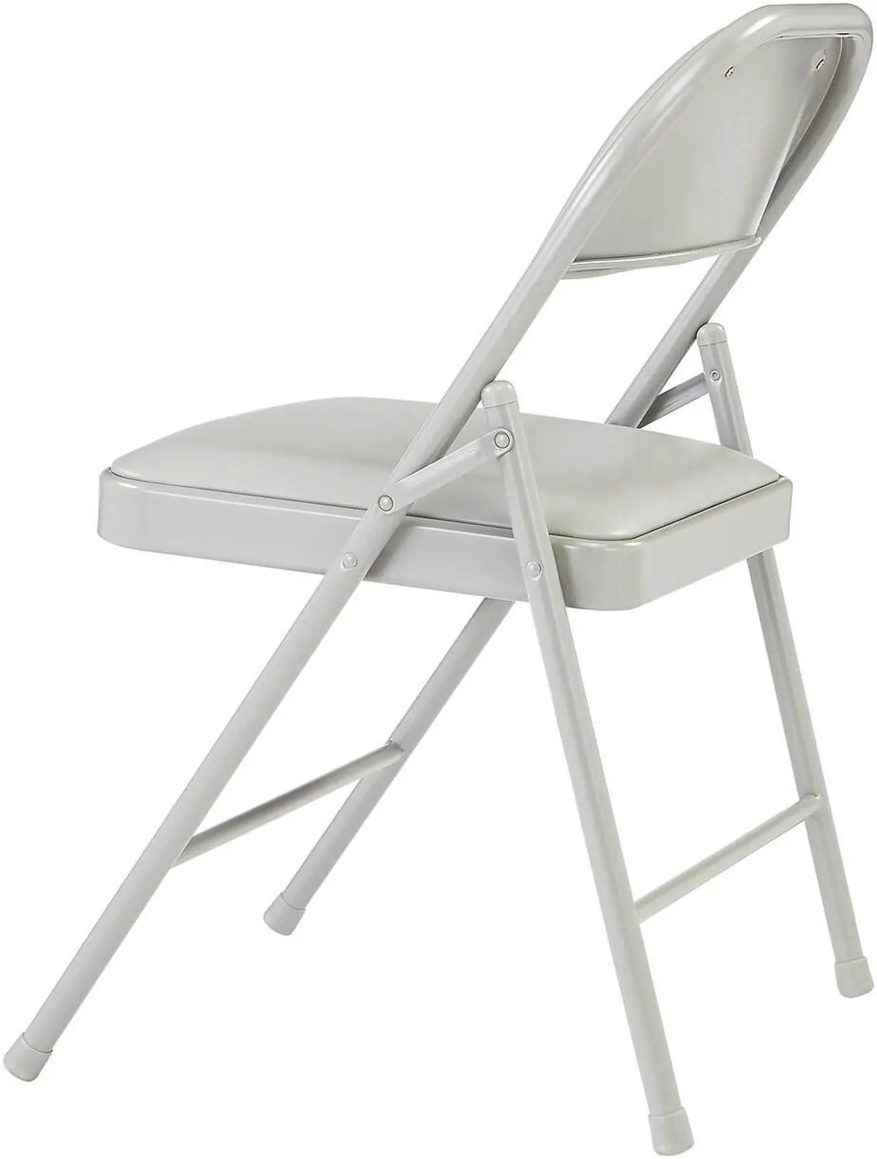 Alt view image 8 of 11 - National Public Seating Commercialine Vinyl Padded Steel Folding Chair, Beige (Pack of 4)