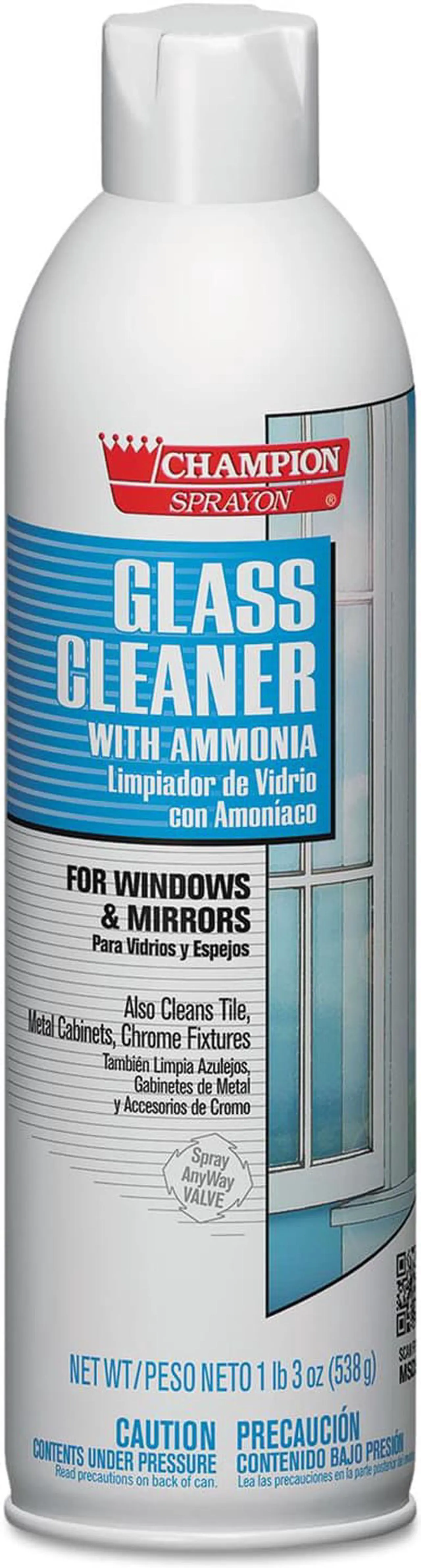 Alt view image 5 of 5 - Champion Sprayon Glass Cleaner with Ammonia 19oz Aerosol 12/Carton 5151
