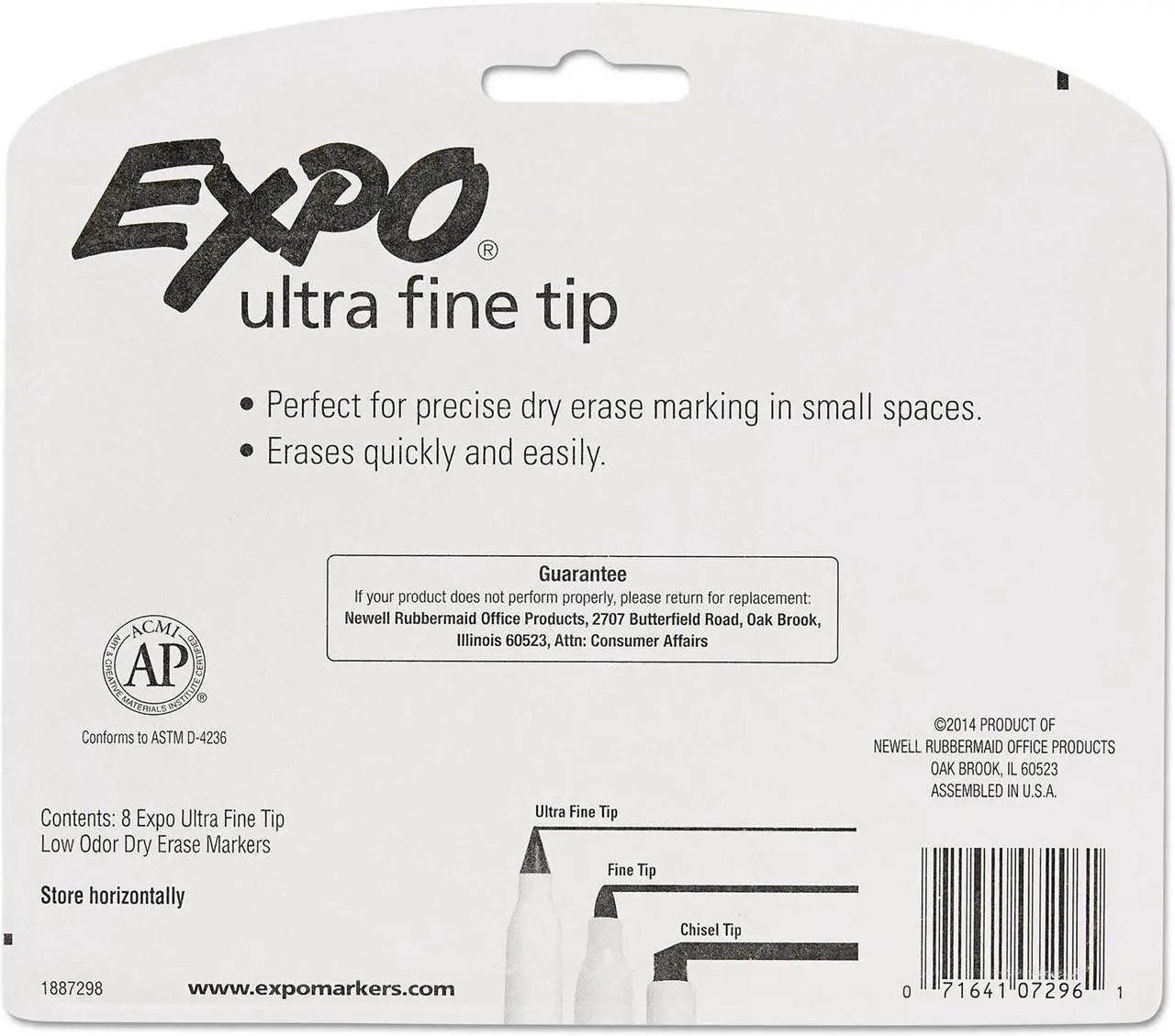 Alt view image 15 of 18 - EXPO 1884309 Low-Odor Dry-Erase Marker, Ultra Fine Point, Assorted, 8 per Set