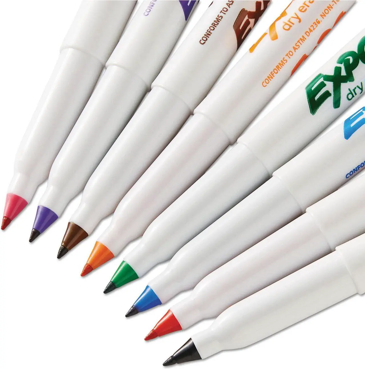 Alt view image 16 of 18 - EXPO 1884309 Low-Odor Dry-Erase Marker, Ultra Fine Point, Assorted, 8 per Set