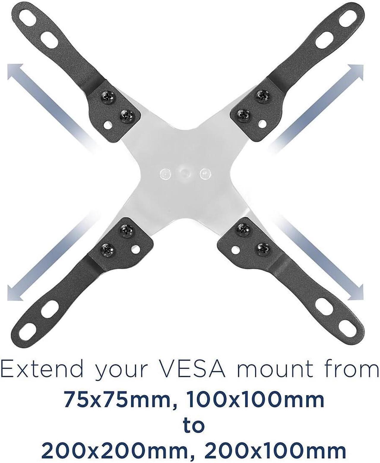 Alt view image 8 of 8 - Mount-It! VESA Mount Adapter Kit | TV Wall Mount Bracket Adapter Converts 75x75 and 100x100 mm Patterns to 200x100 and 200x200 mm