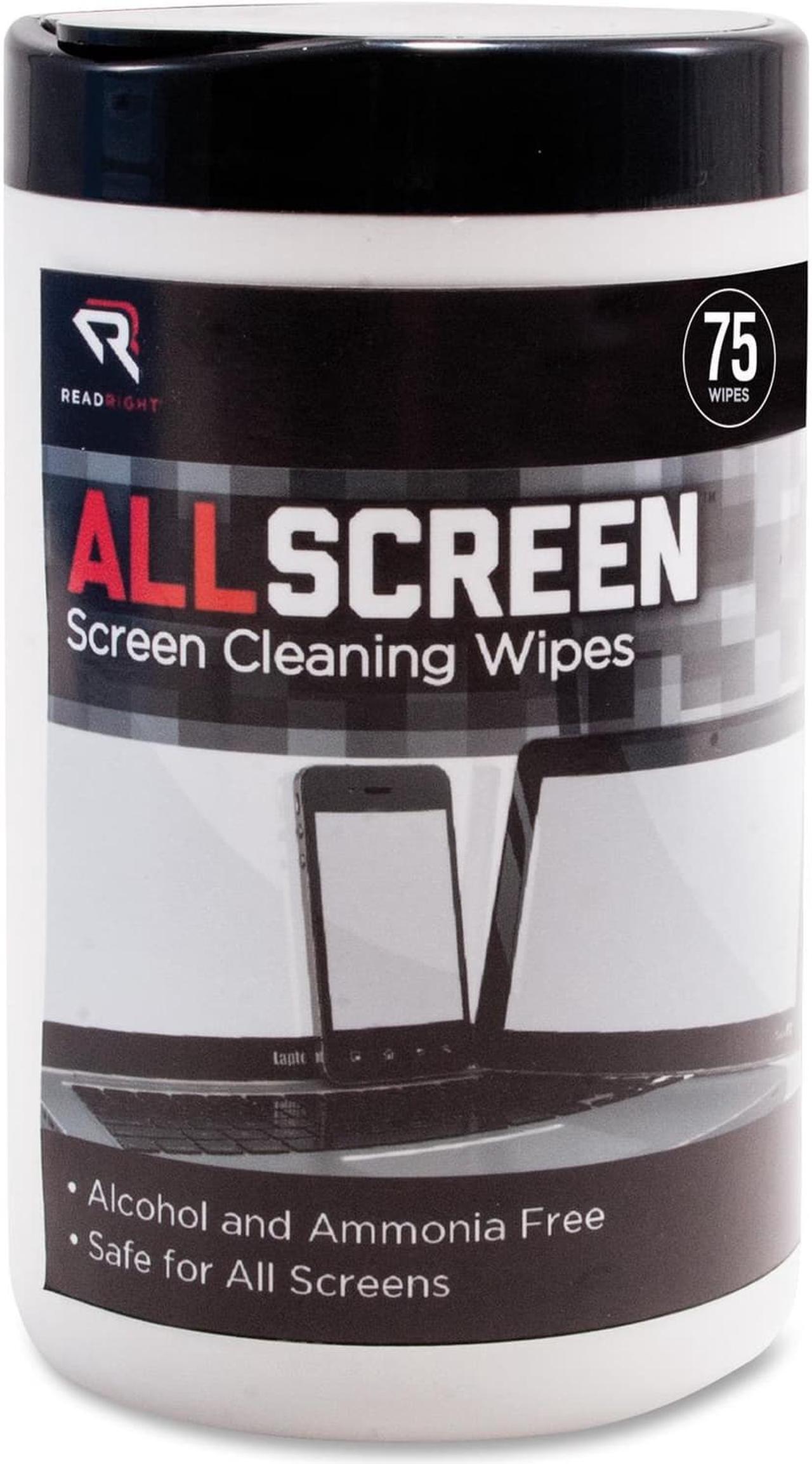 Main image of Allscreen Screen Cleaning Wipes, 6" X 6", White, 75/tub