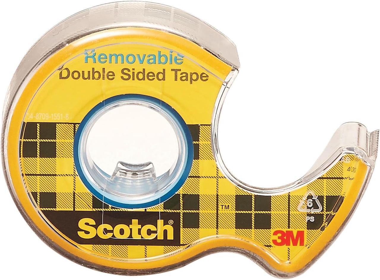 3M Double-Sided Tape Removable 3/4"x200" Transparent 238